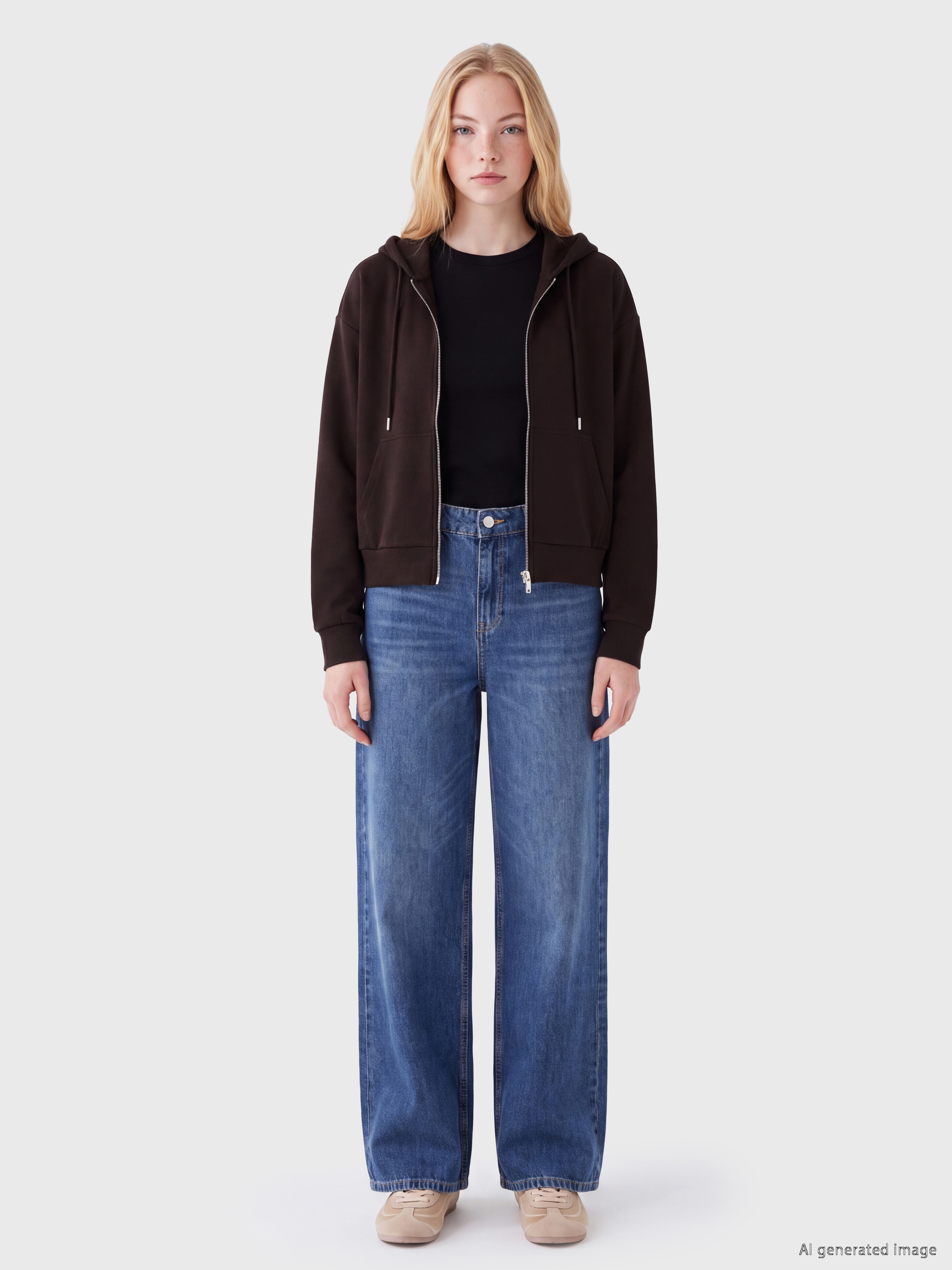 XSIDE Kapüşonlu Soft Touch Kadın Fermuarlı Sweatshirt