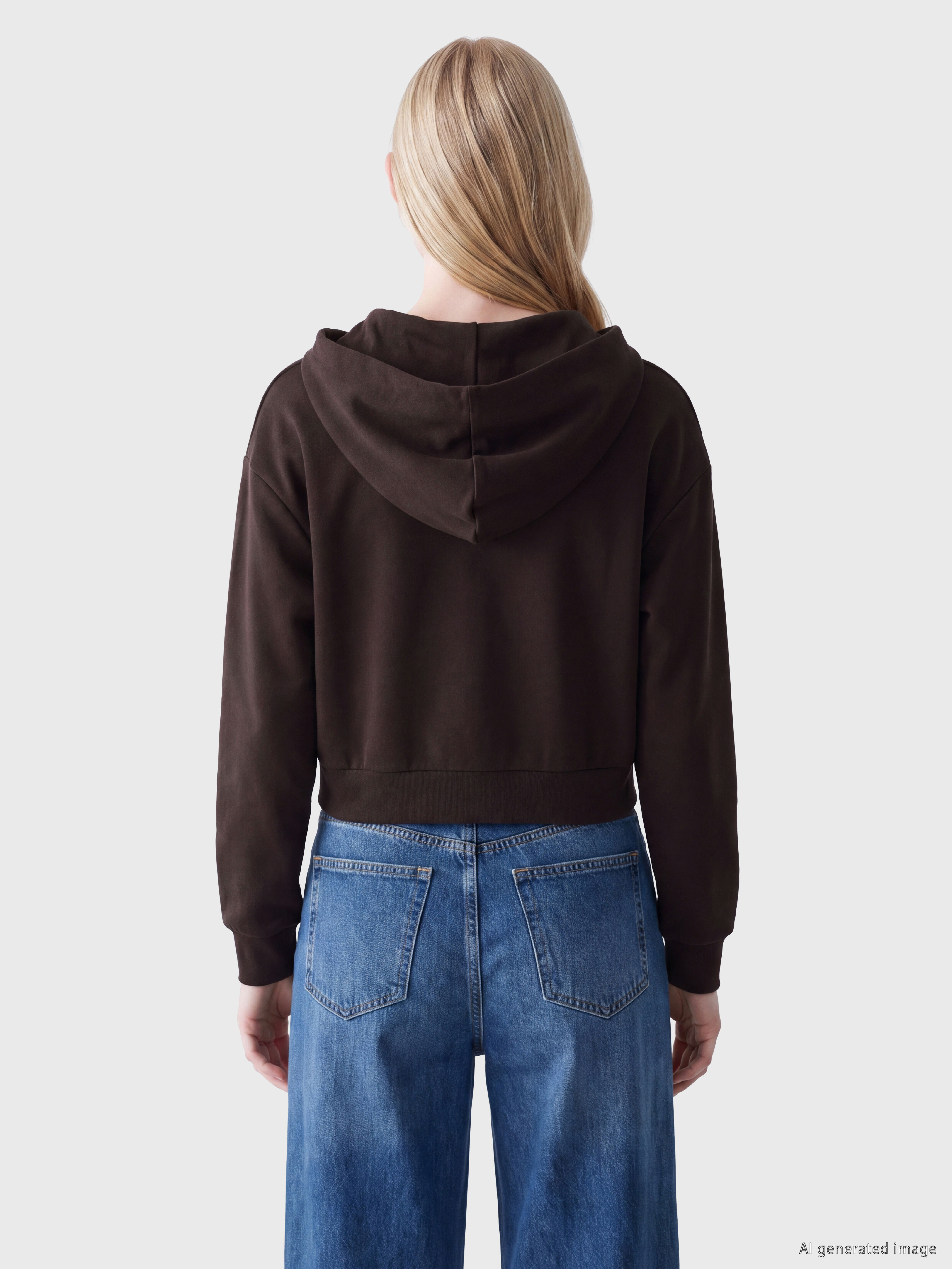 XSIDE Kapüşonlu Soft Touch Kadın Fermuarlı Sweatshirt görsel 4