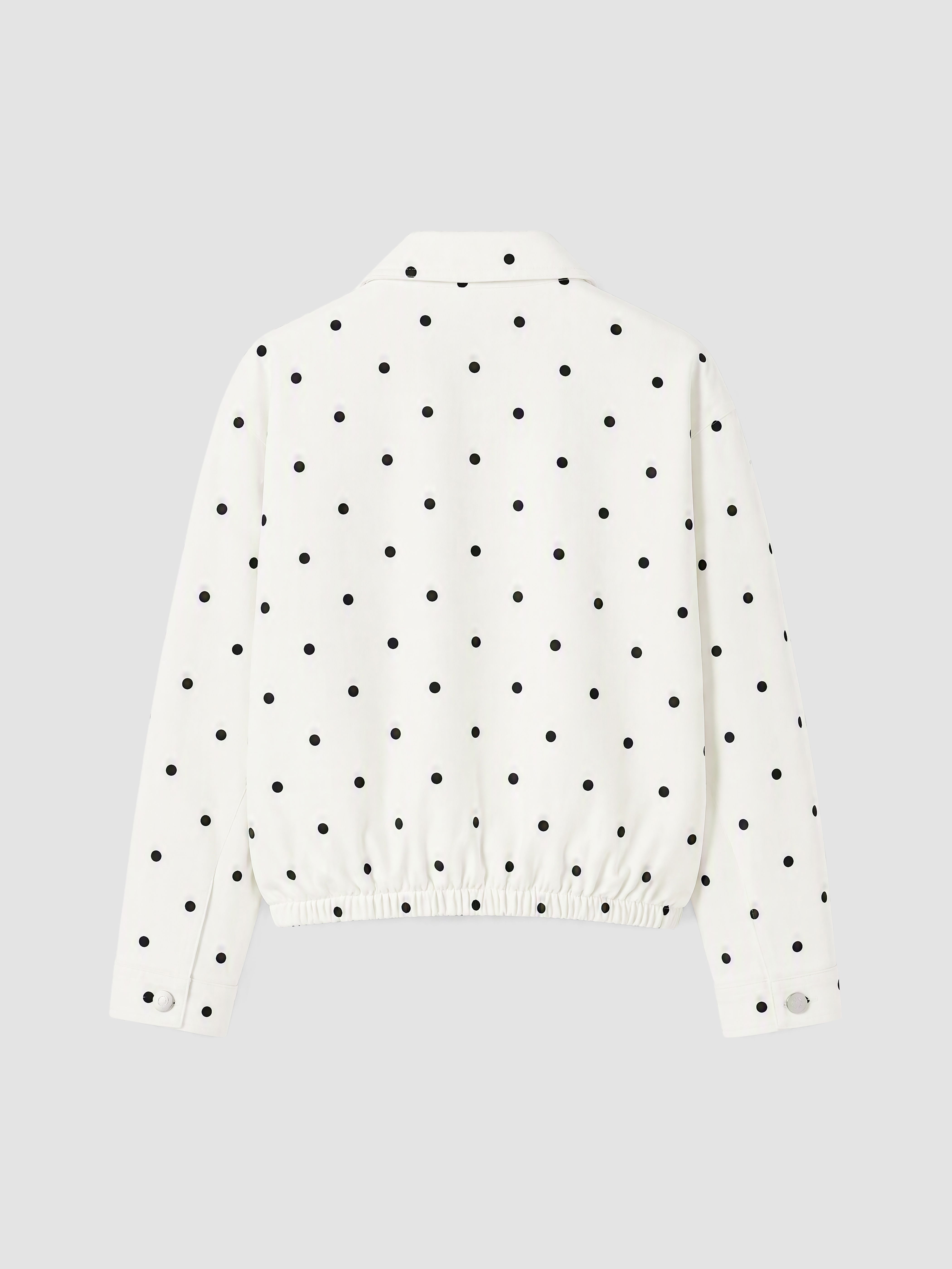 XSIDE Puantiyeli Oversize Kadın Jean Ceket görsel 8