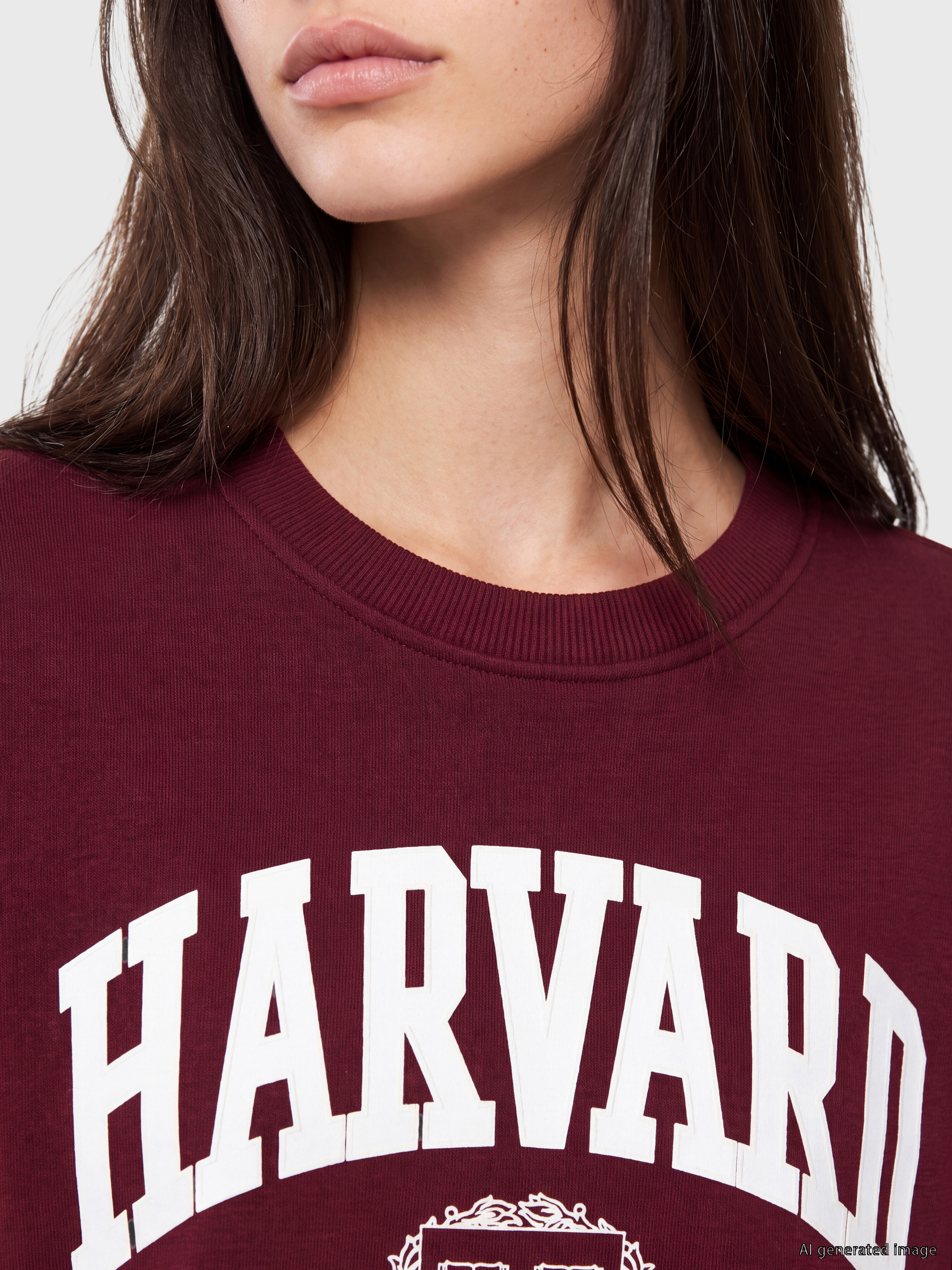 XSIDE Harvard Baskılı Kadın Kalın Sweatshirt görsel 3