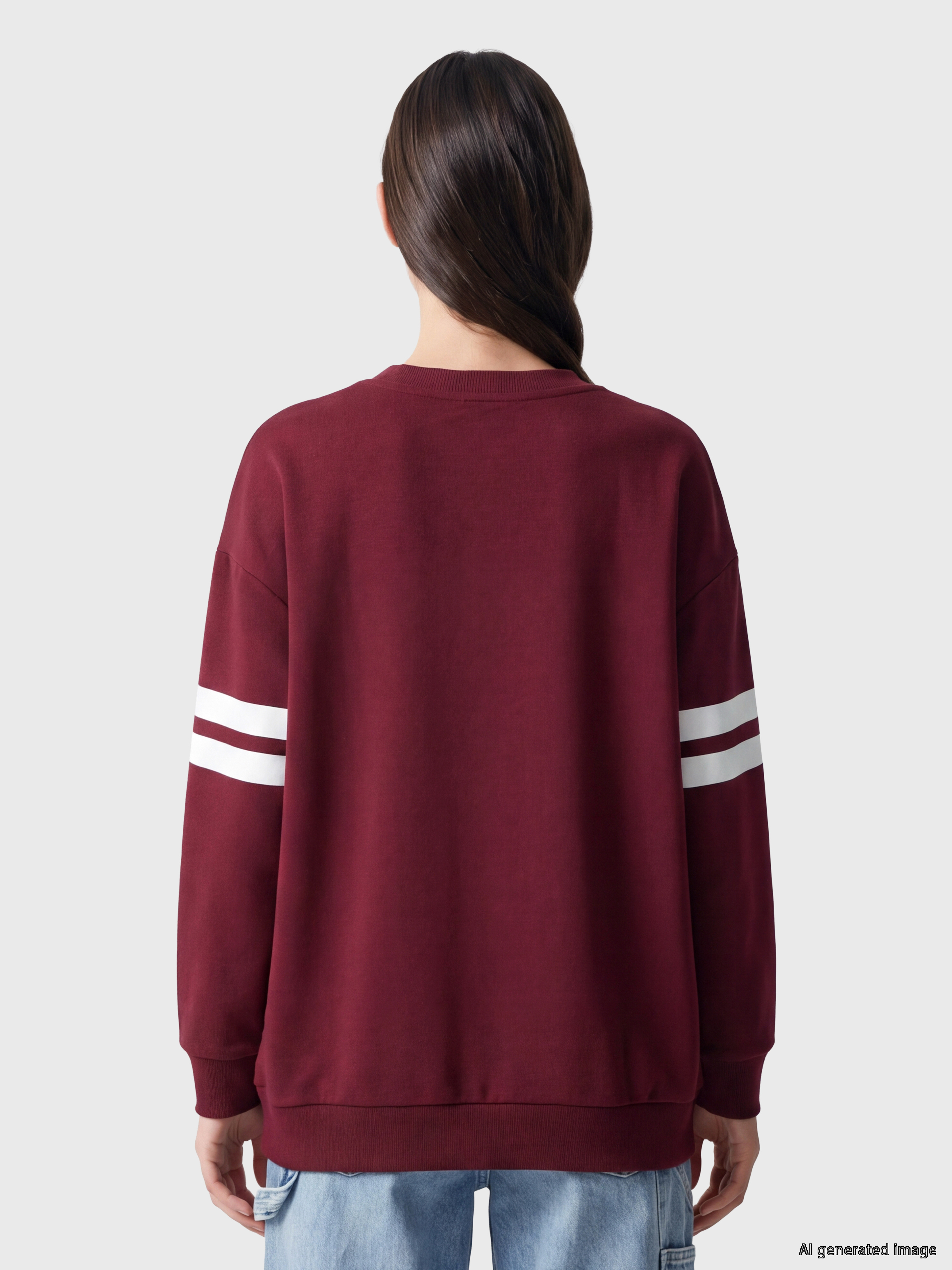 XSIDE Harvard Baskılı Kadın Kalın Sweatshirt görsel 4