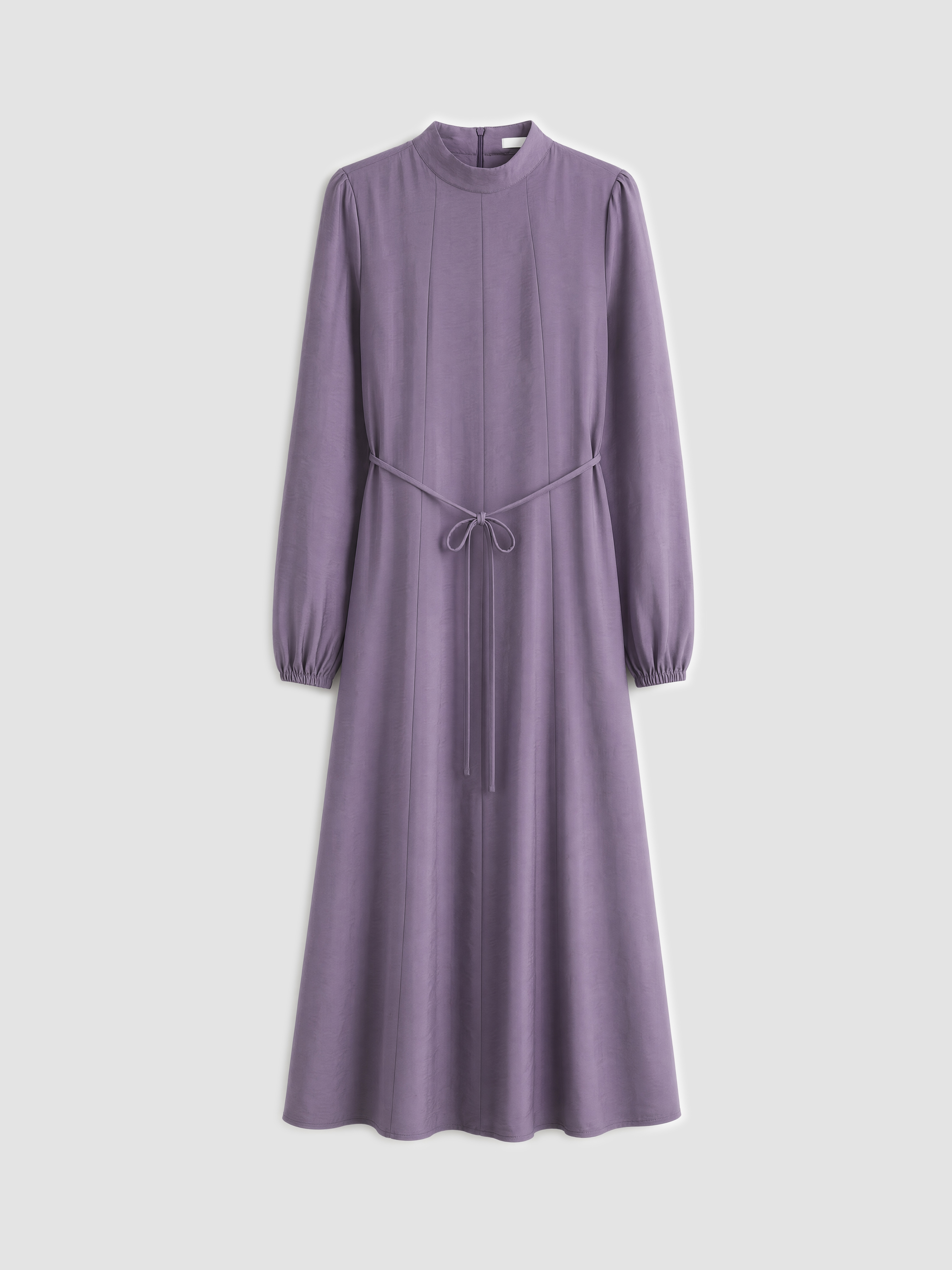 LCW Modest Dik Yaka Kuşaklı Modal Karışımlı Elbise görsel 5