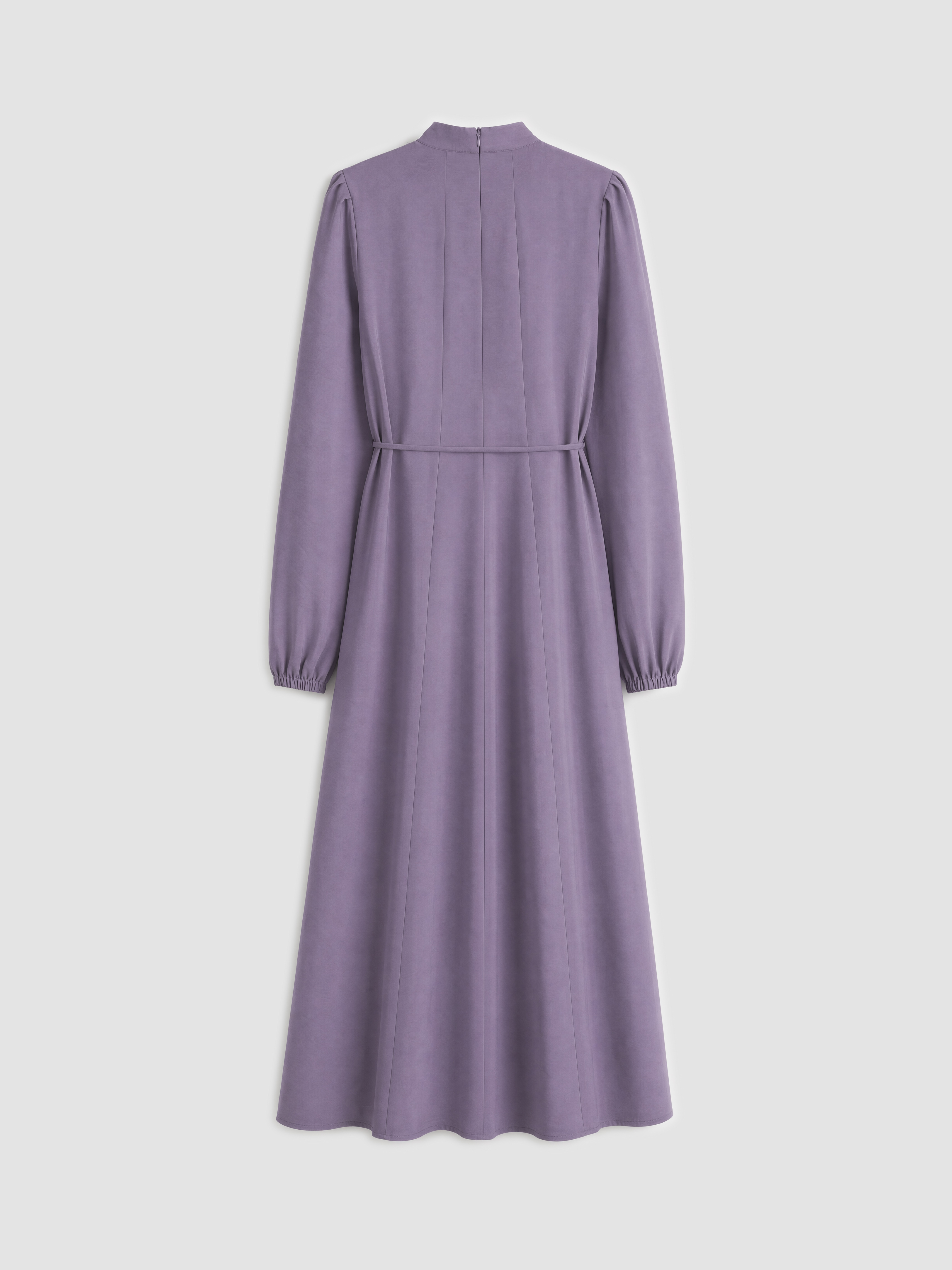 LCW Modest Dik Yaka Kuşaklı Modal Karışımlı Elbise görsel 6