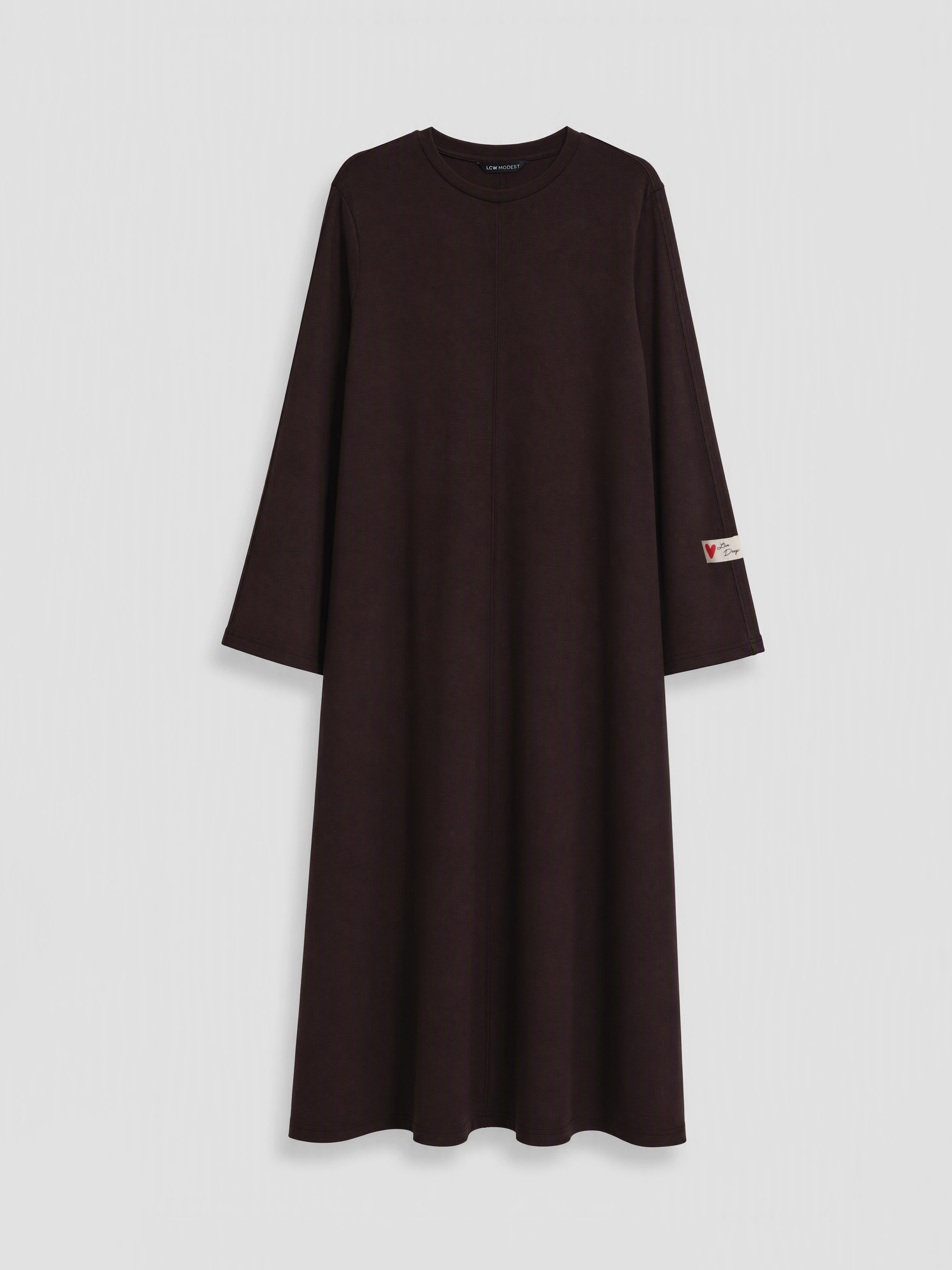 LCW Modest Bisiklet Yaka A Kesim Elbise görsel 5