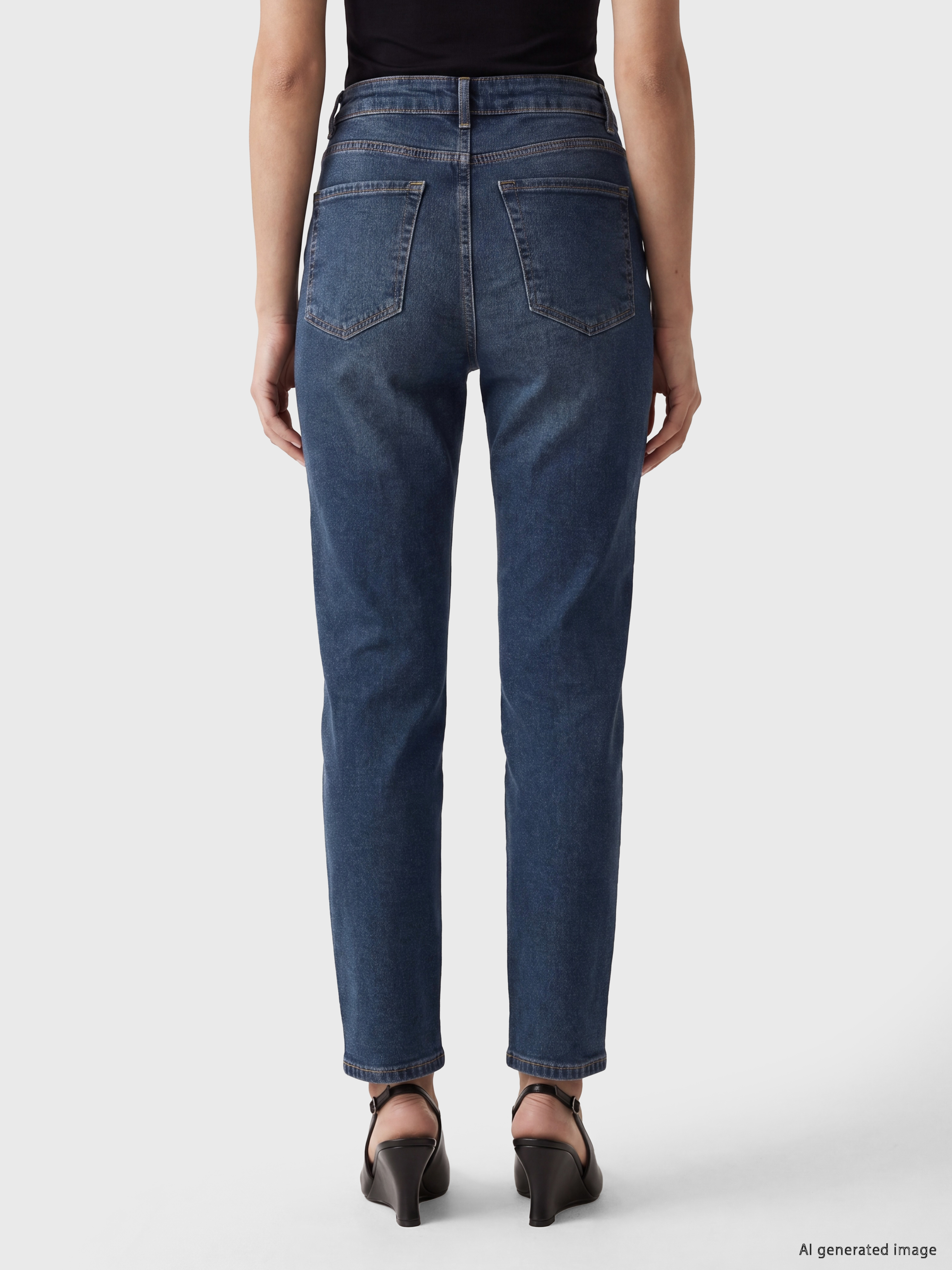 LCW Jeans Yüksek Bel Slim Fit Kadın Jean Pantolon görsel 4