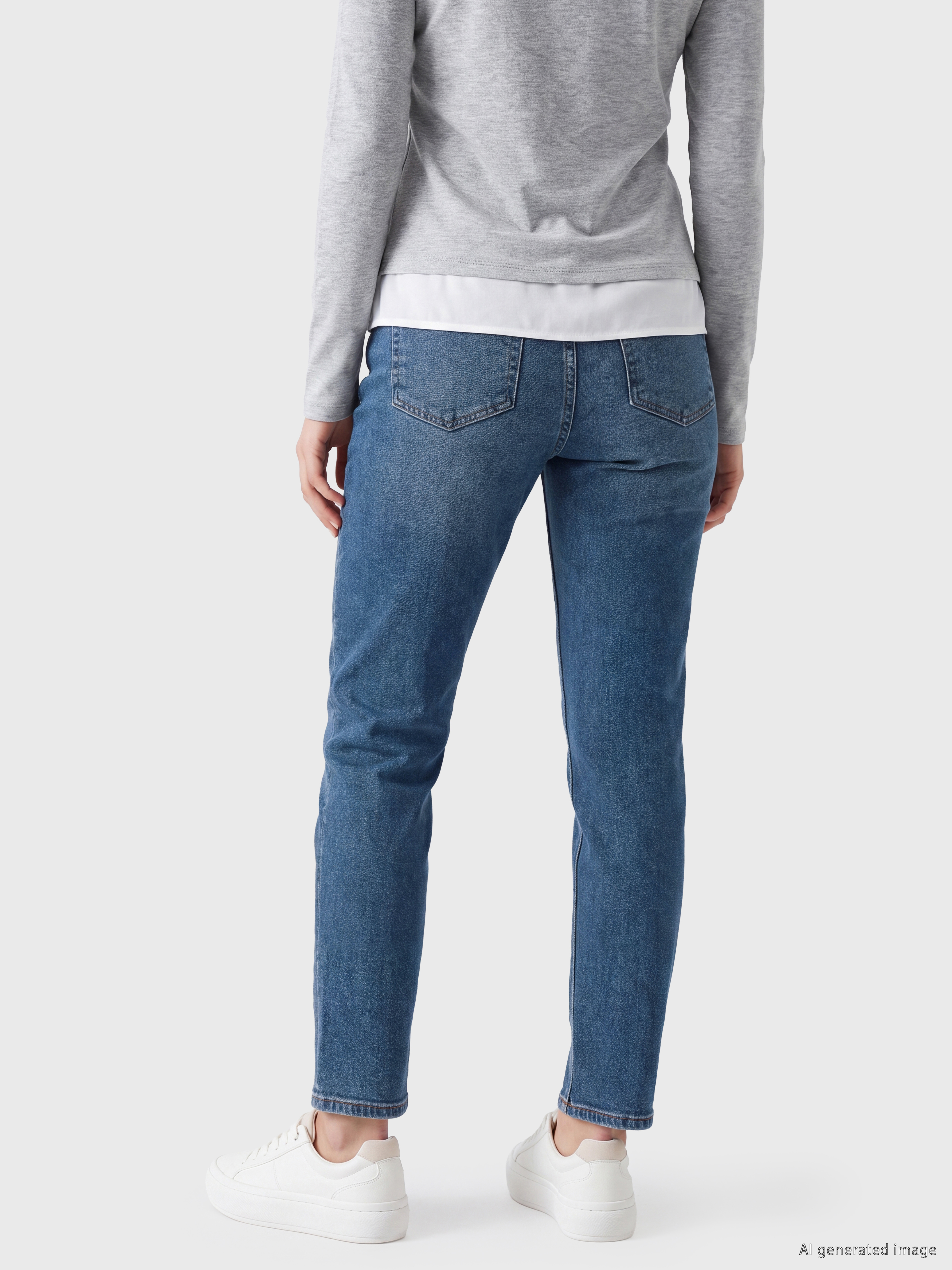 LCW Jeans Yüksek Bel Slim Fit Kadın Jean Pantolon görsel 5