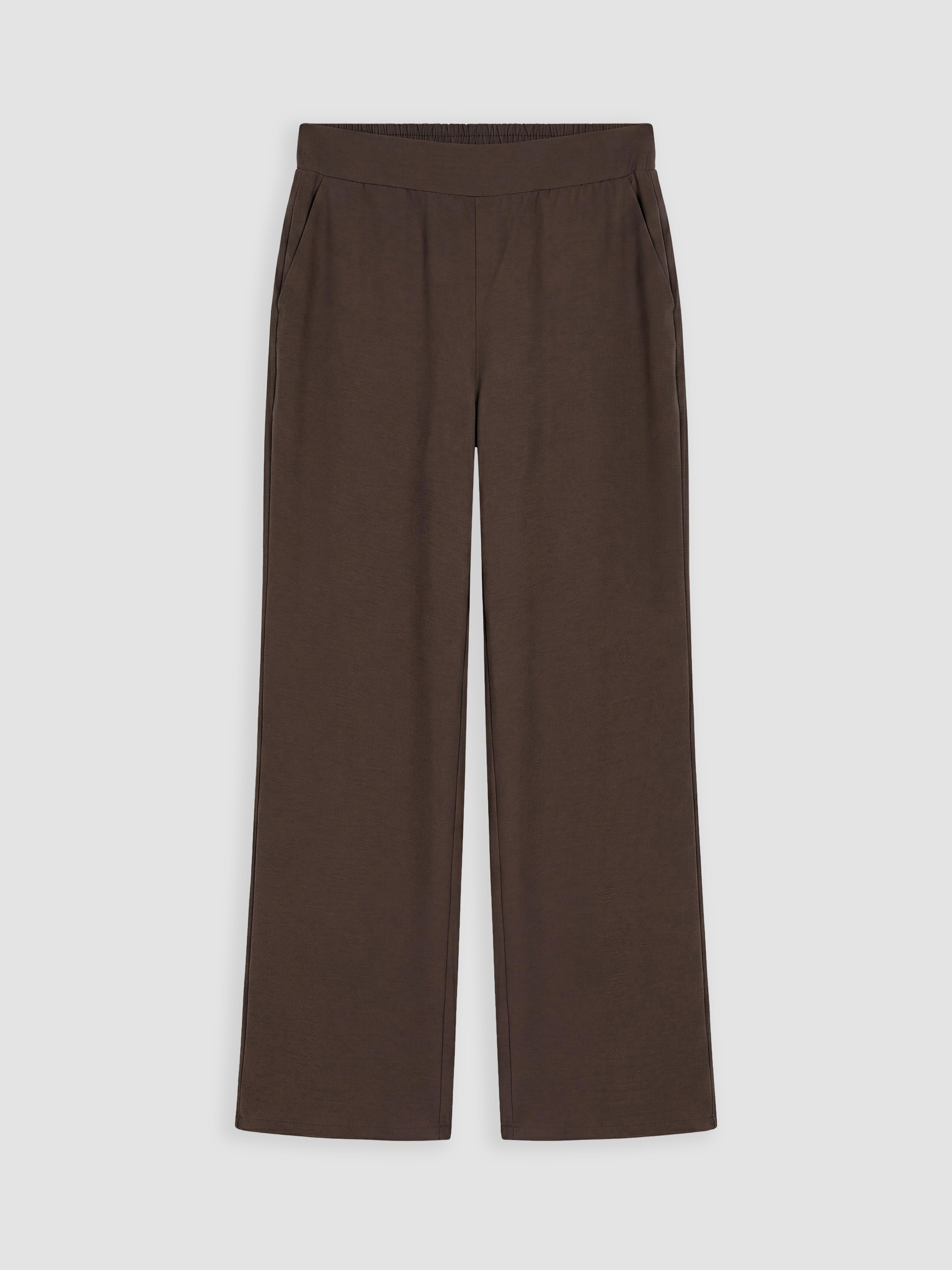 LCW Modest Beli Lastikli Geniş Paça Kadın Pantolon görsel 5
