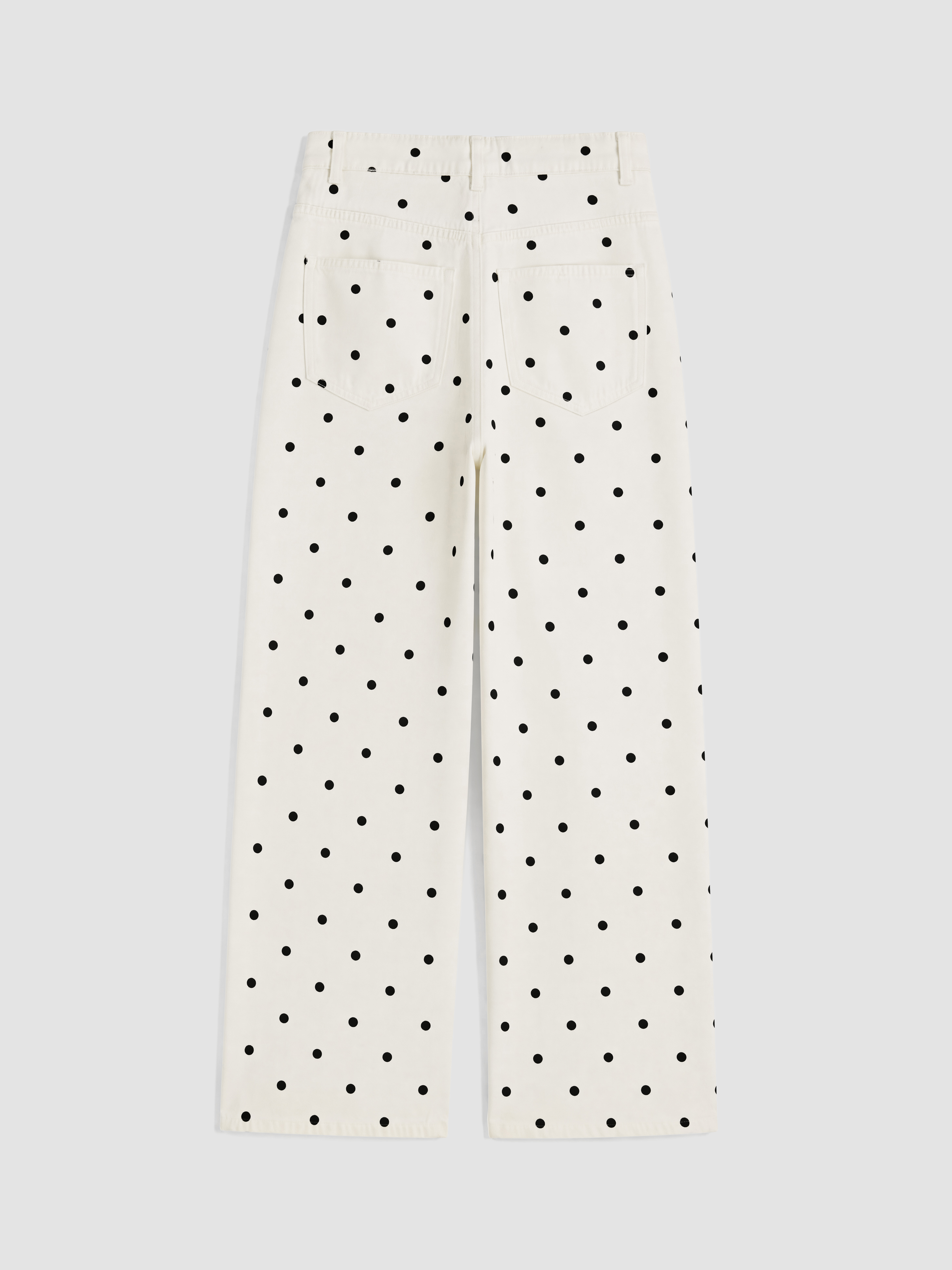 XSIDE Puantiyeli Straight Fit Kadın Jean Pantolon görsel 7