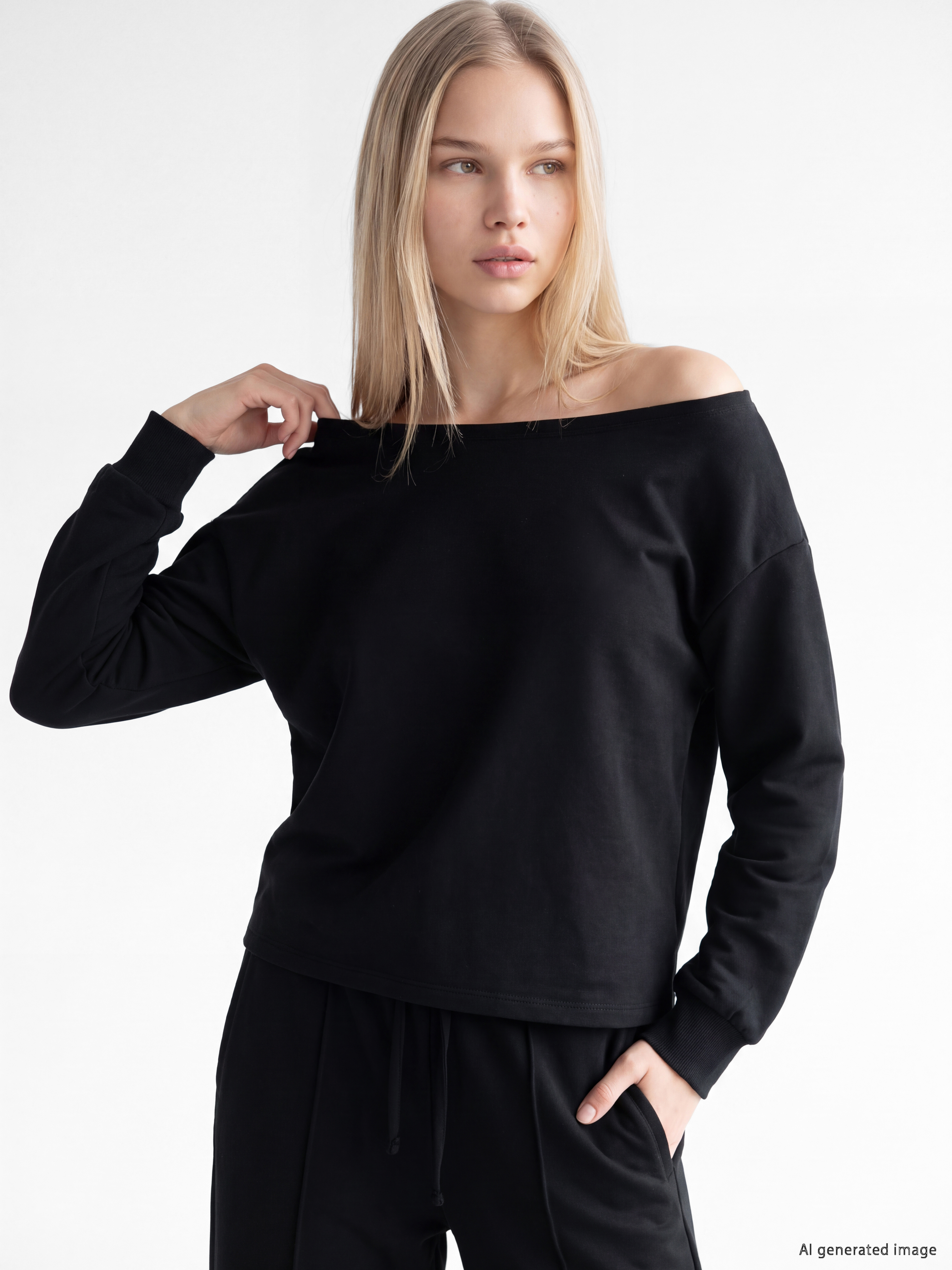 XSIDE Kayık Yaka Soft Touch Kadın Sweatshirt