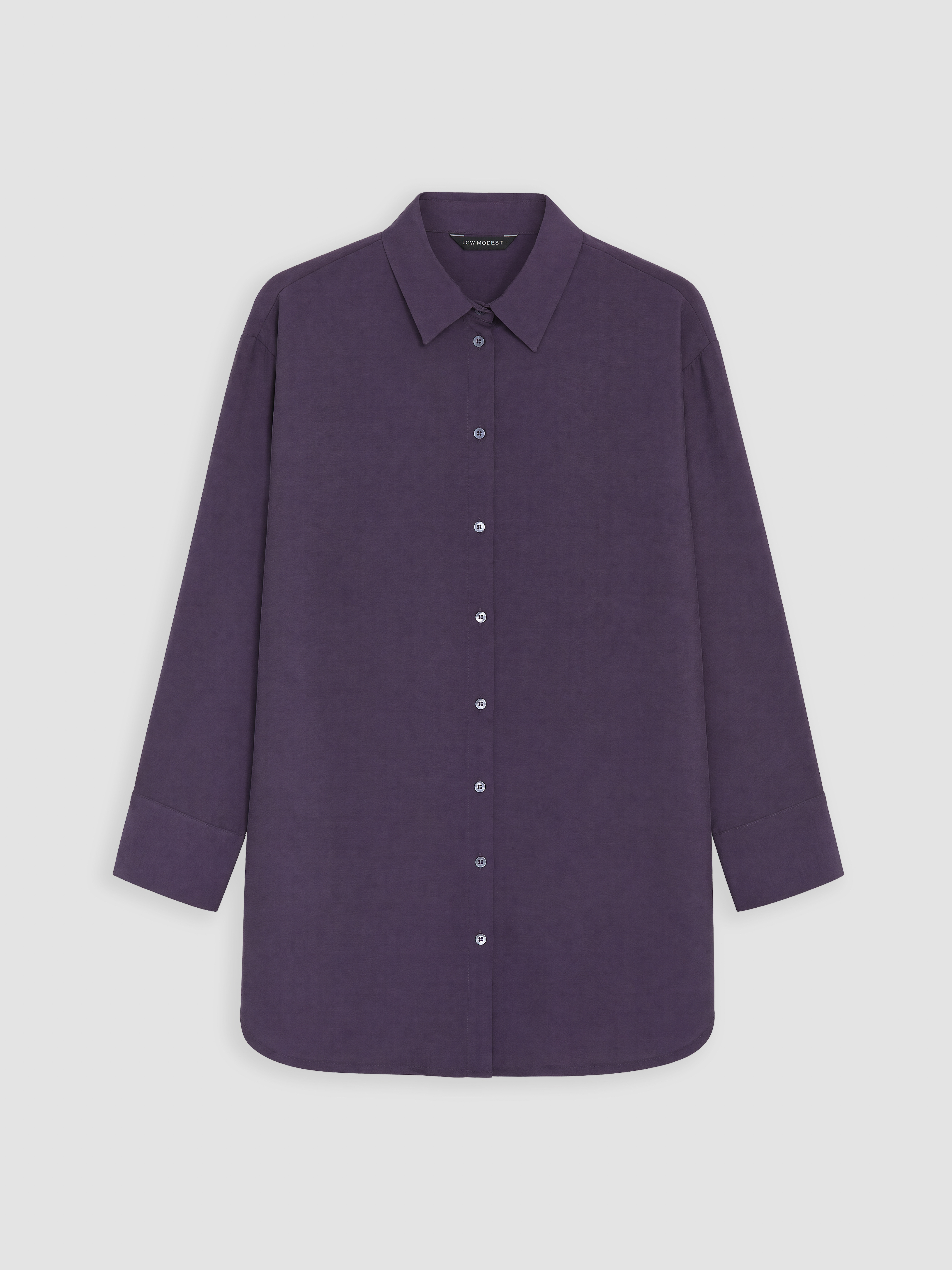 LCW Modest Modal Karışımlı Oversize Kadın Gömlek Tunik görsel 6