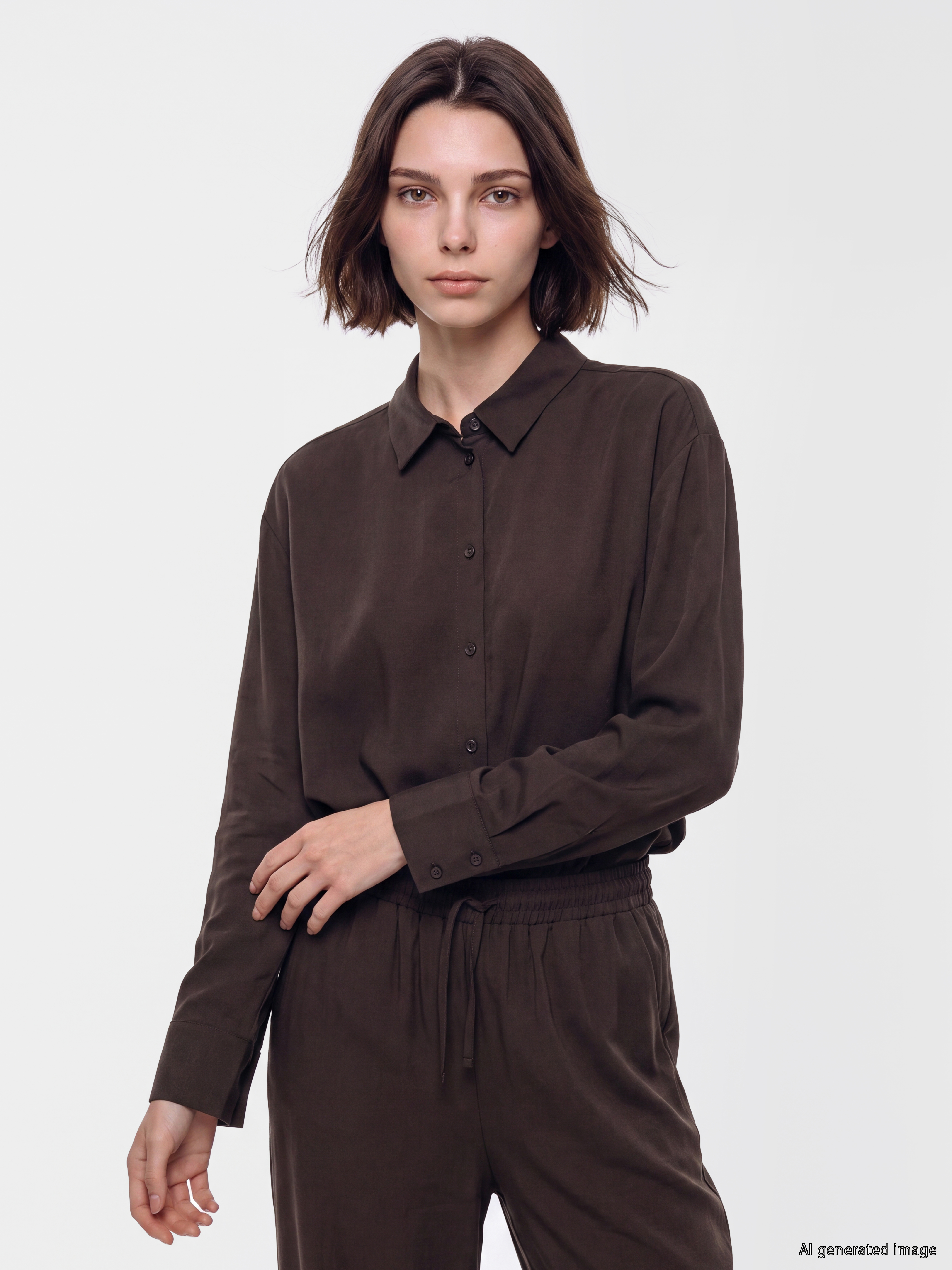 LCW Modest Modal Karışımlı Oversize Kadın Gömlek Tunik