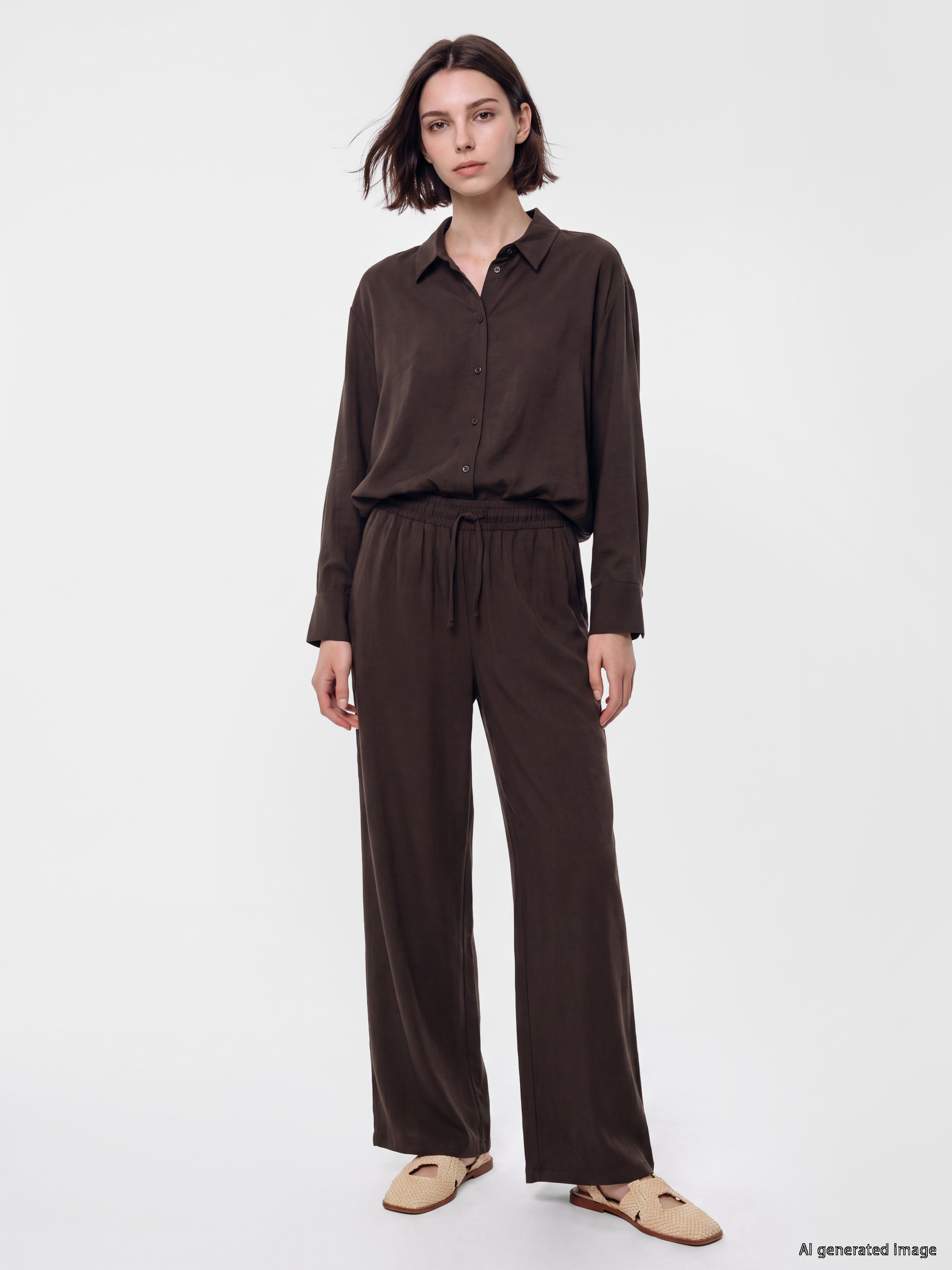 LCW Modest Modal Karışımlı Oversize Kadın Gömlek Tunik görsel 2