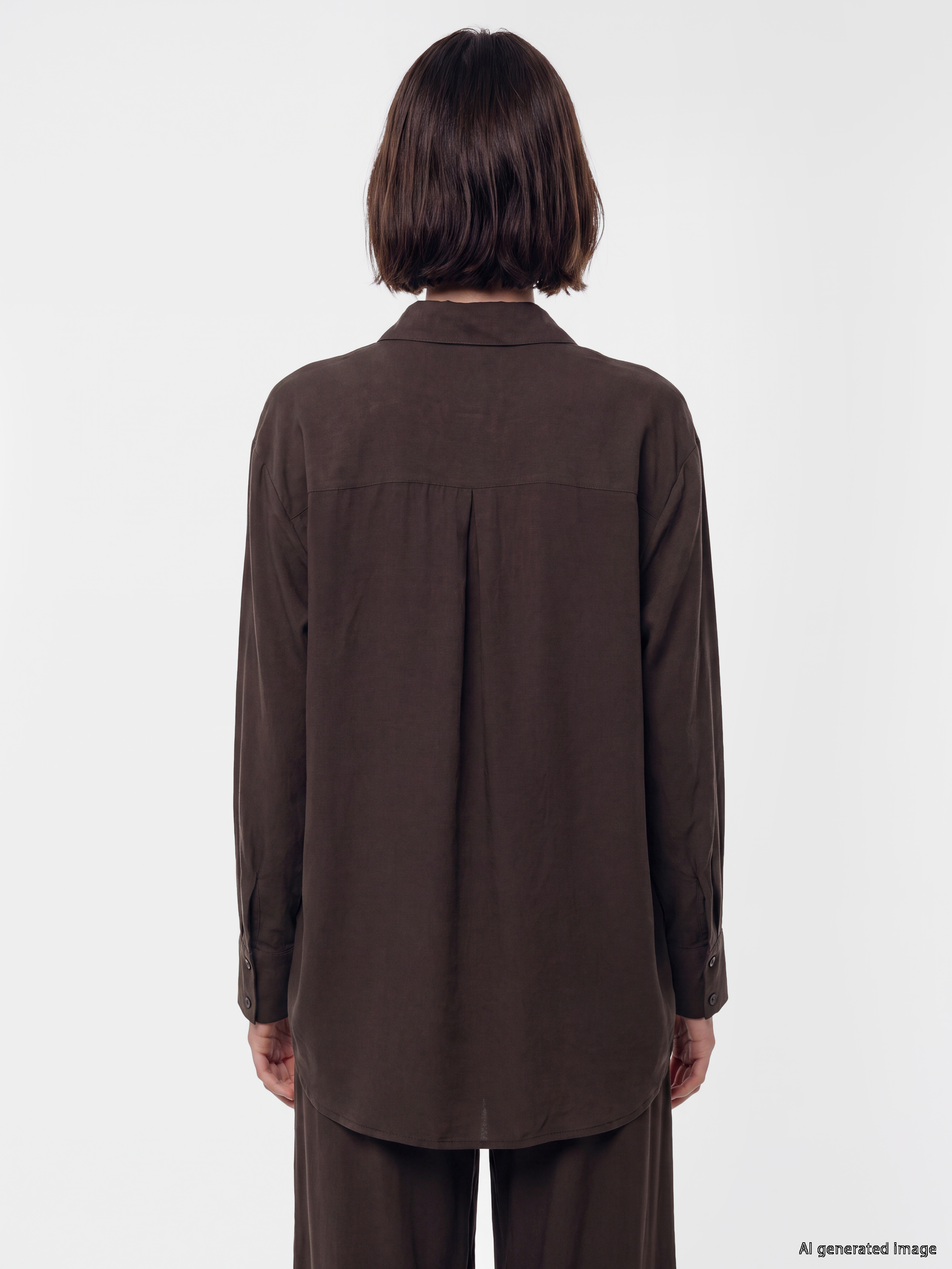 LCW Modest Modal Karışımlı Oversize Kadın Gömlek Tunik görsel 4