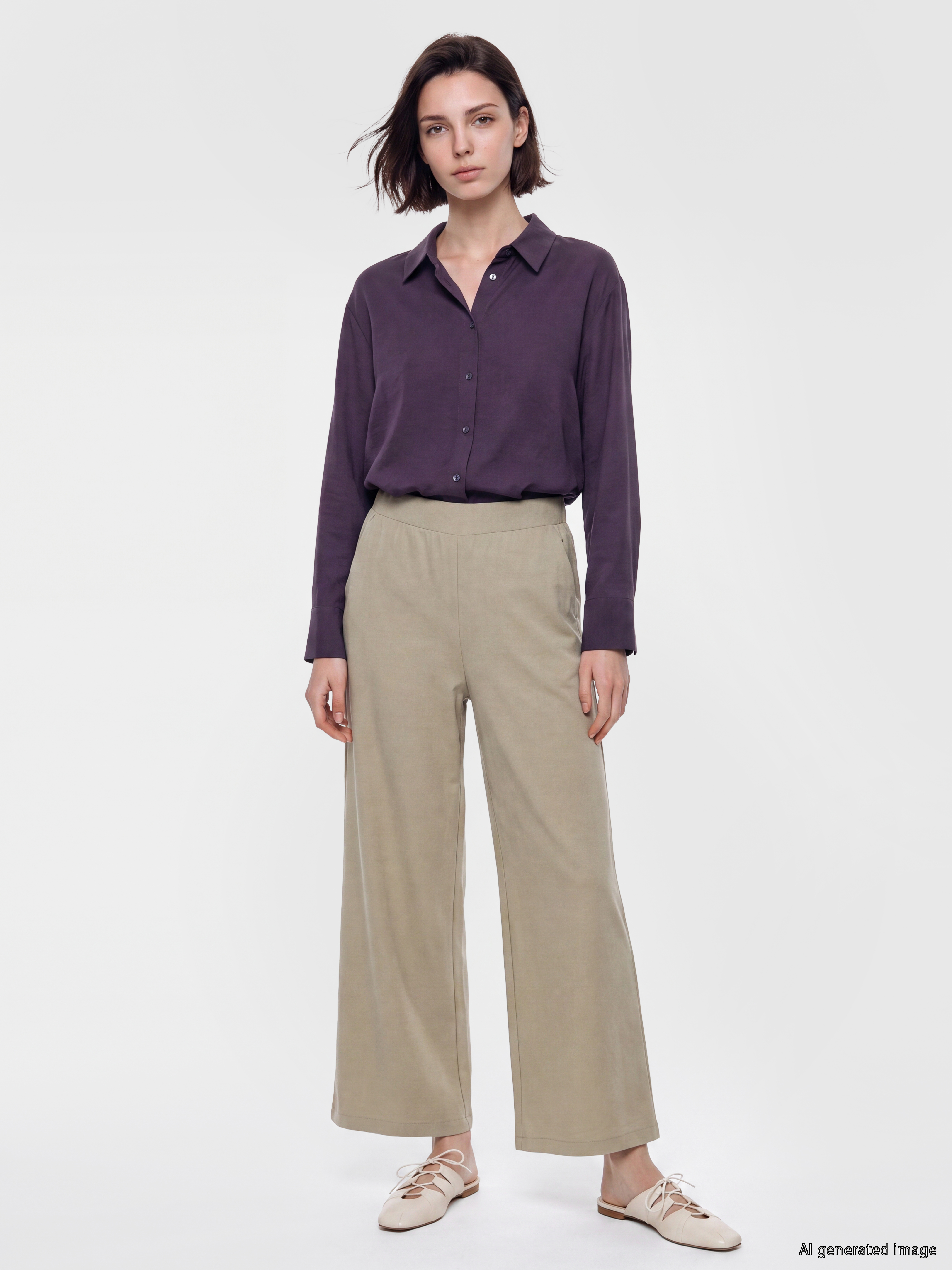 LCW Modest Modal Karışımlı Oversize Kadın Gömlek Tunik görsel 3