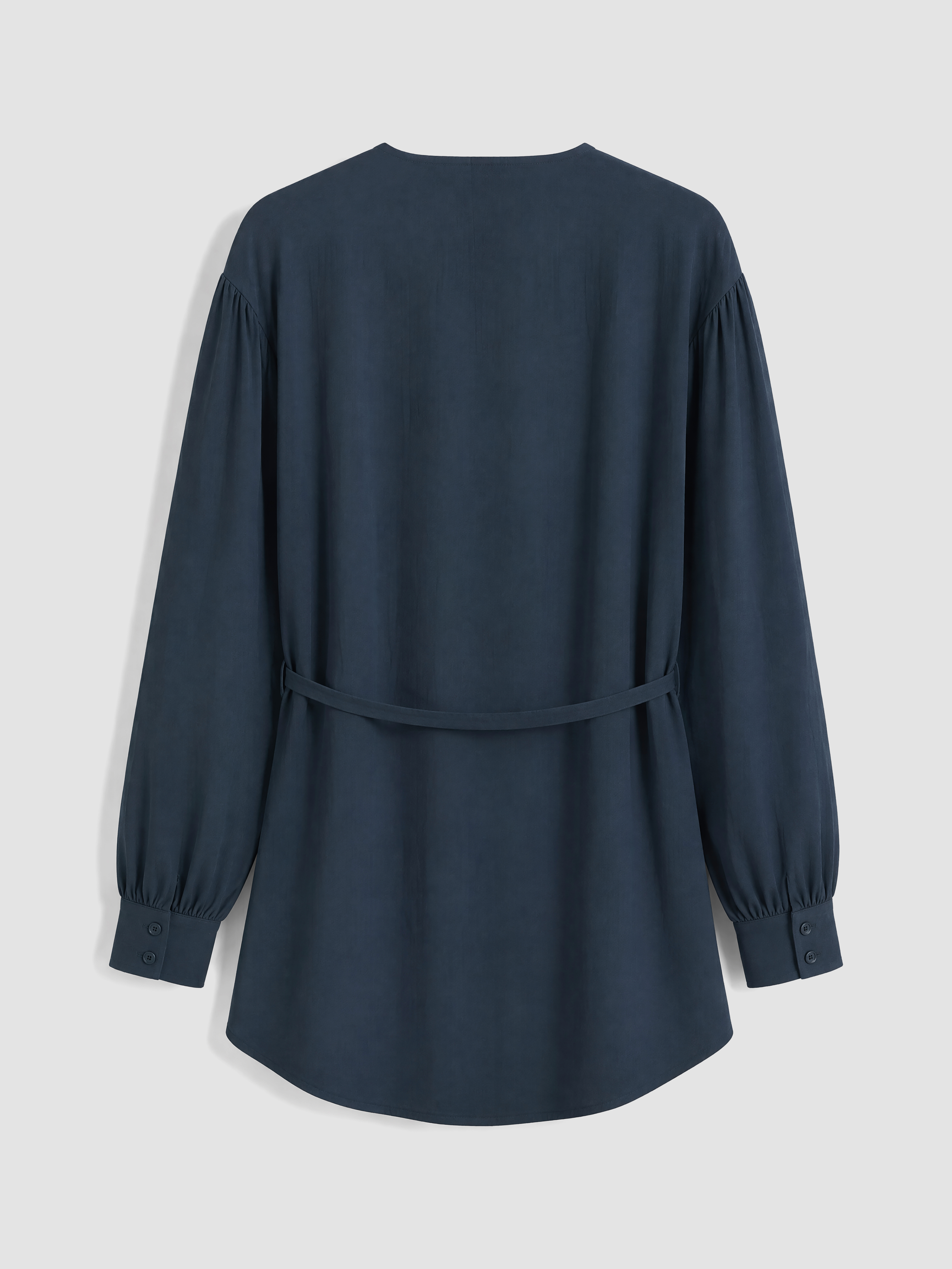 LCW Modest Kuşaklı Dokulu Kadın Gömlek Tunik görsel 7