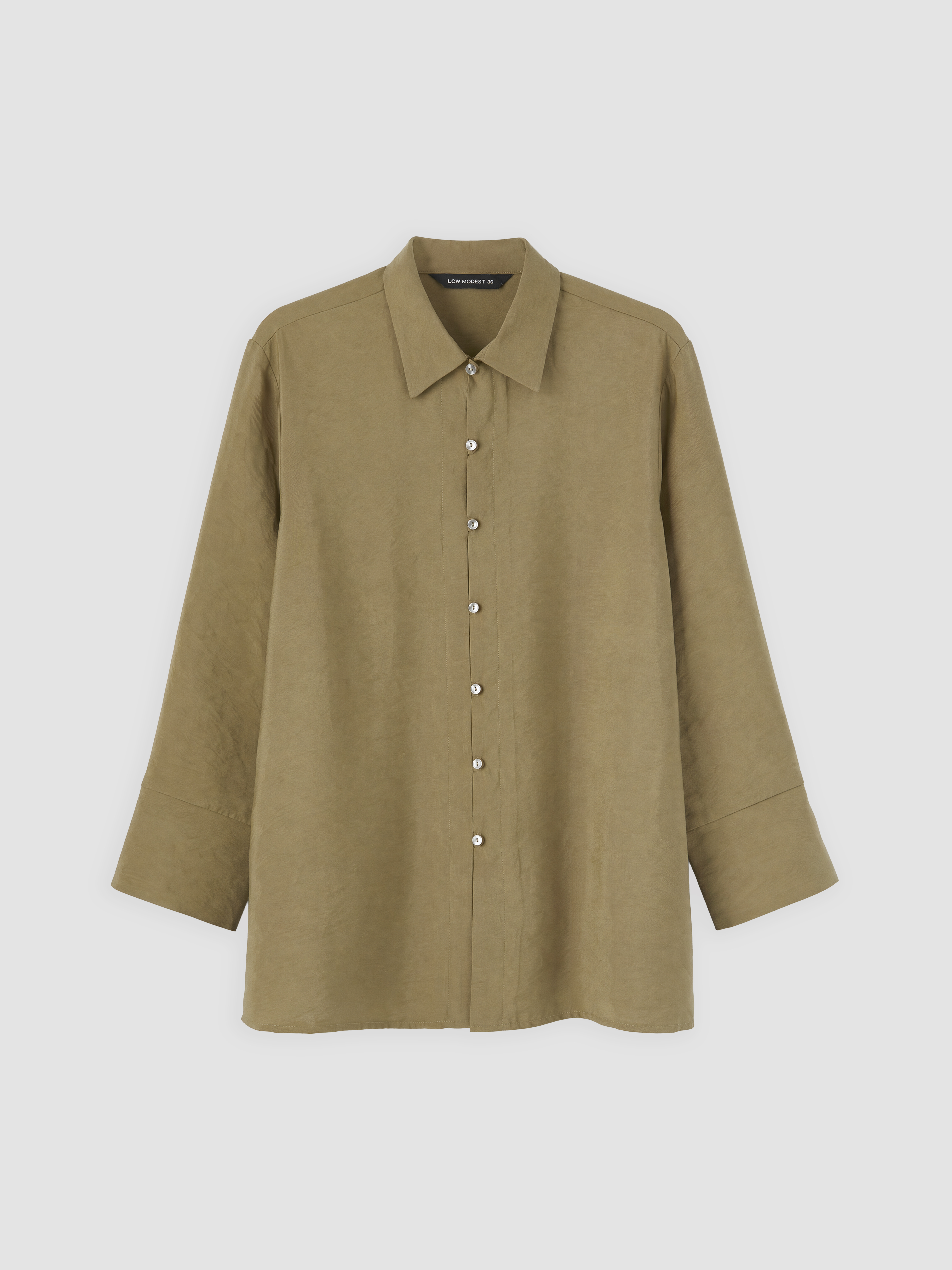 LCW Modest Modal Karışımlı Kadın Gömlek Tunik görsel 5