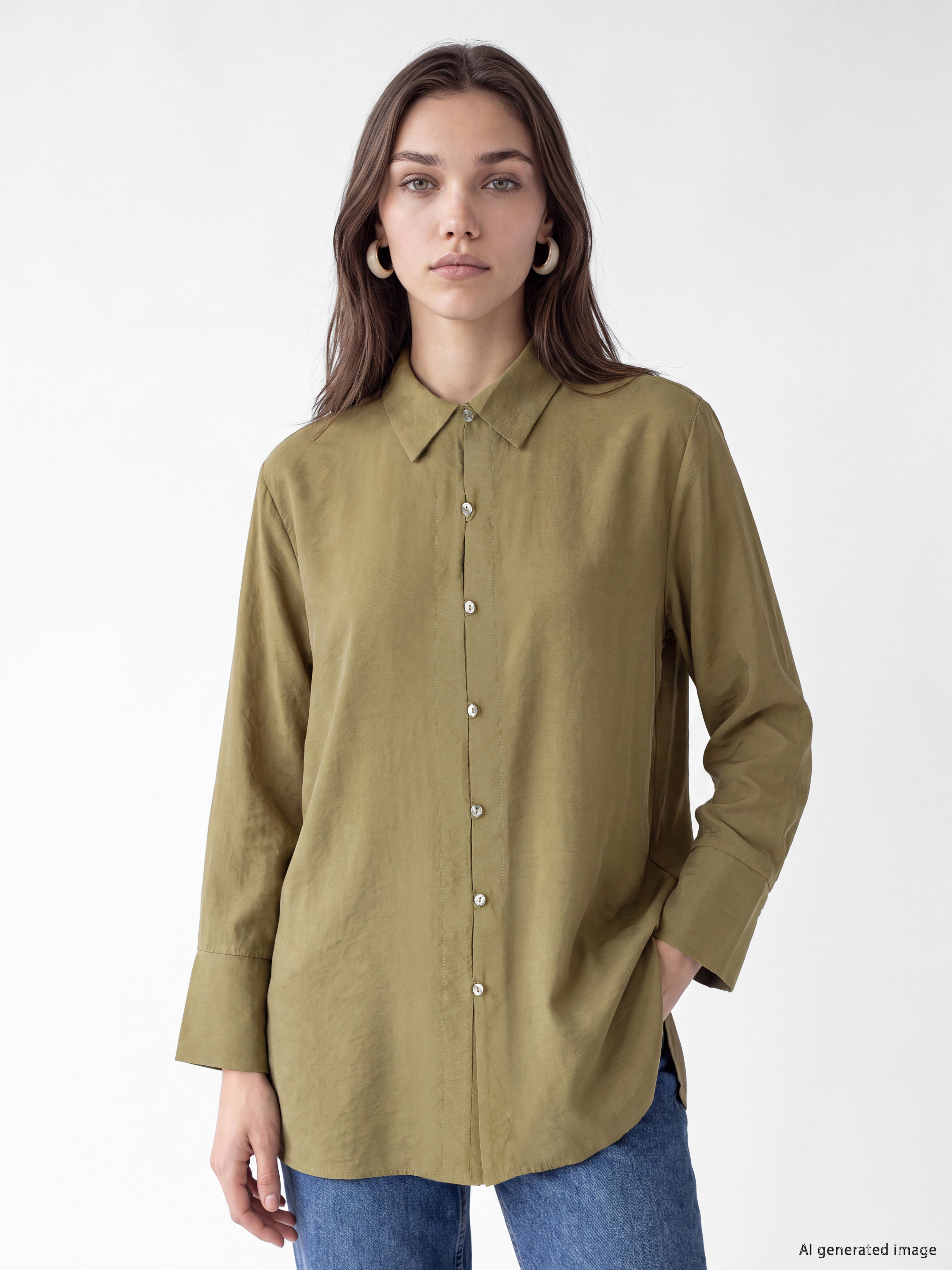 LCW Modest Modal Karışımlı Kadın Gömlek Tunik
