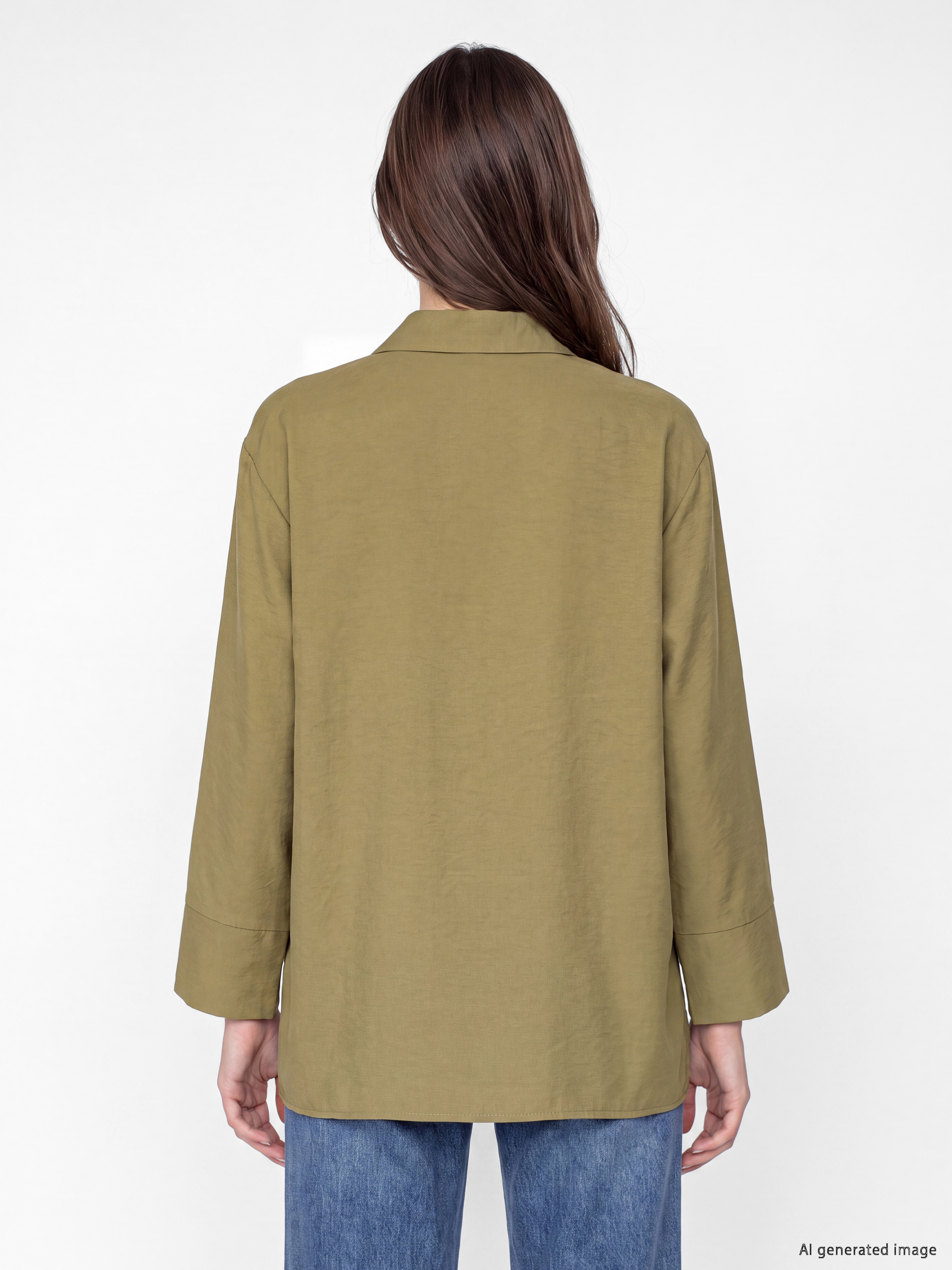 LCW Modest Modal Karışımlı Kadın Gömlek Tunik görsel 4