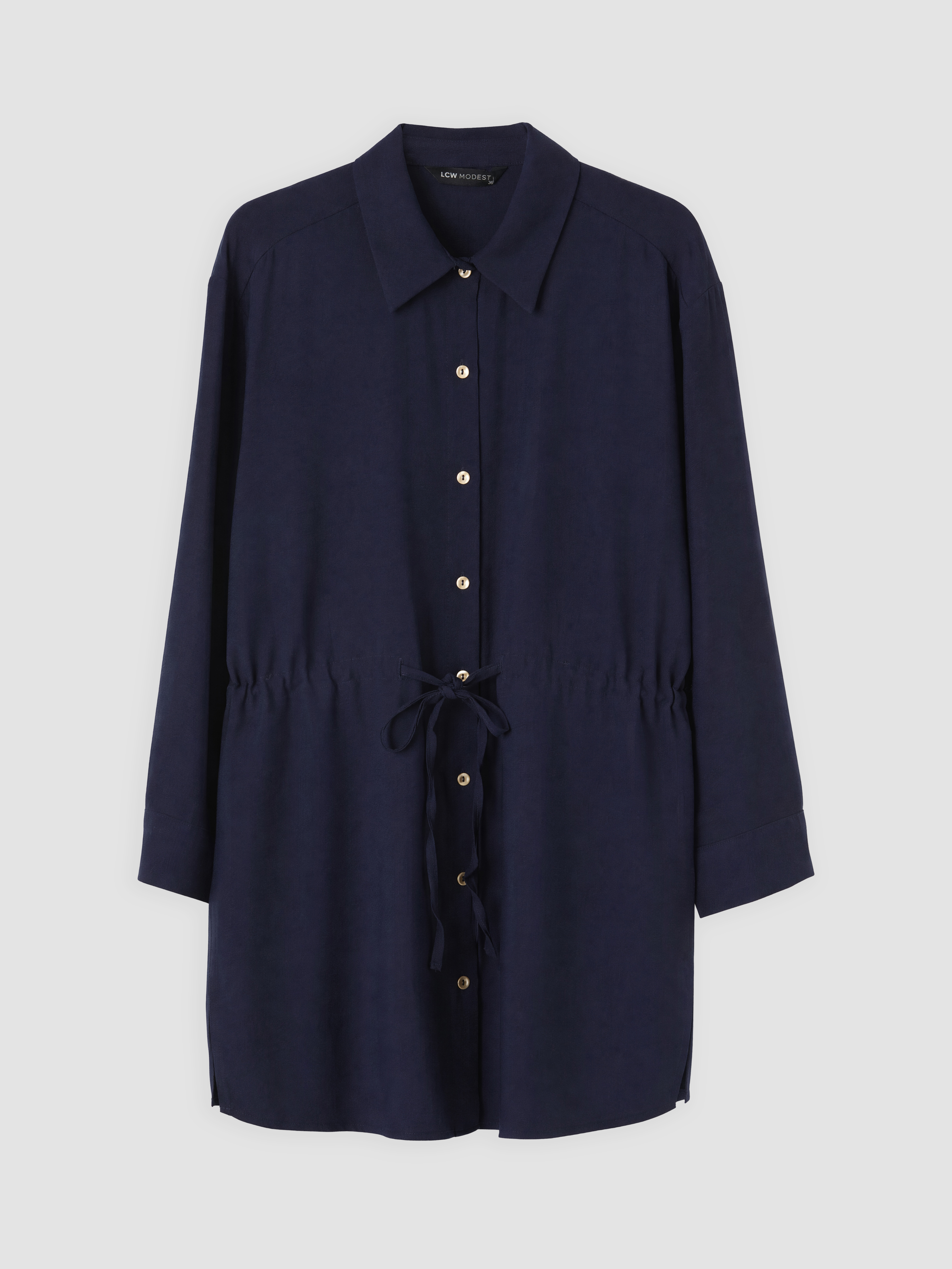 LCW Modest Bağcıklı Kadın Gömlek Tunik görsel 5
