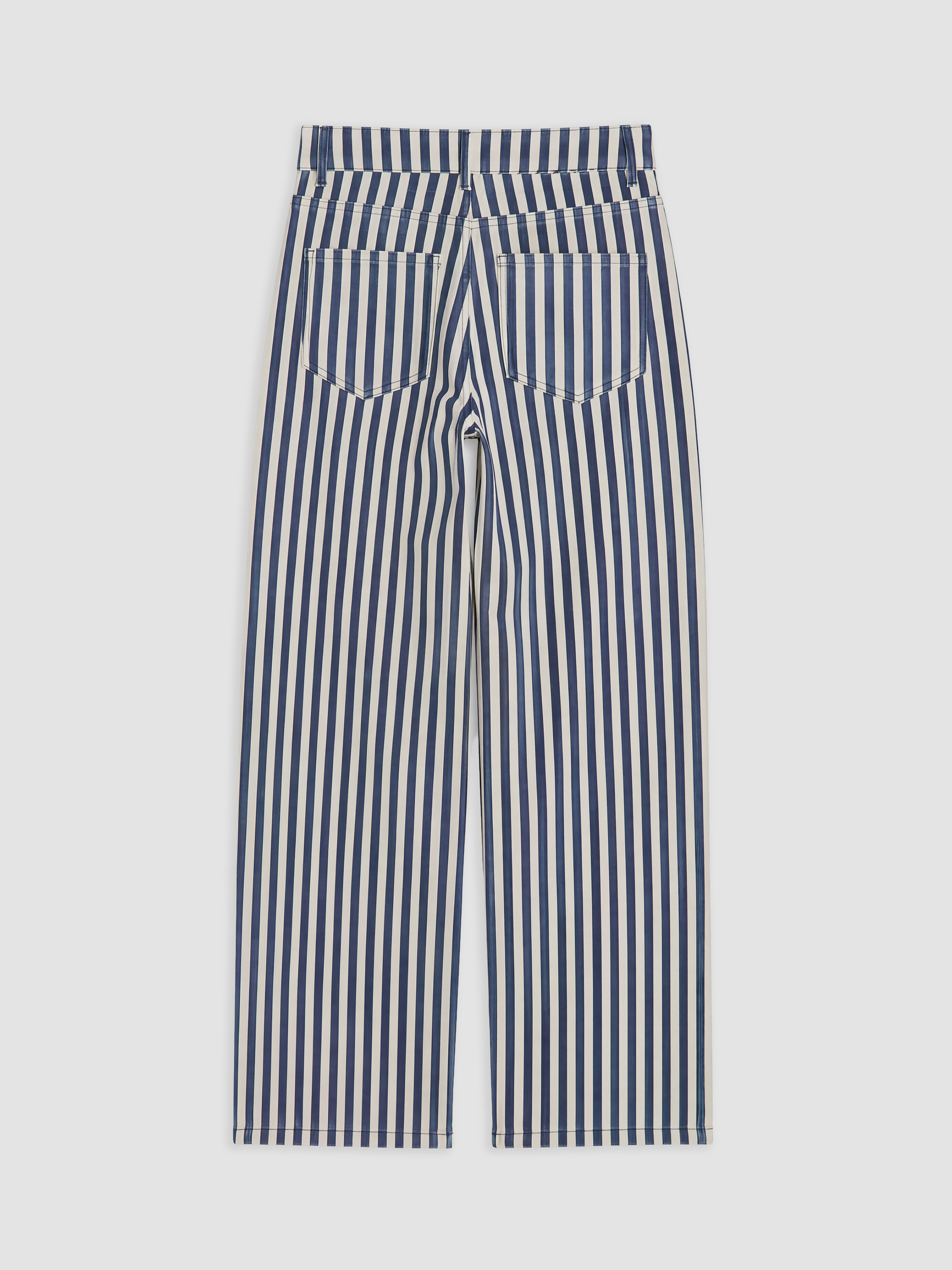 LCW Jeans Çizgili Straight Fit Kadın Jean Pantolon görsel 6
