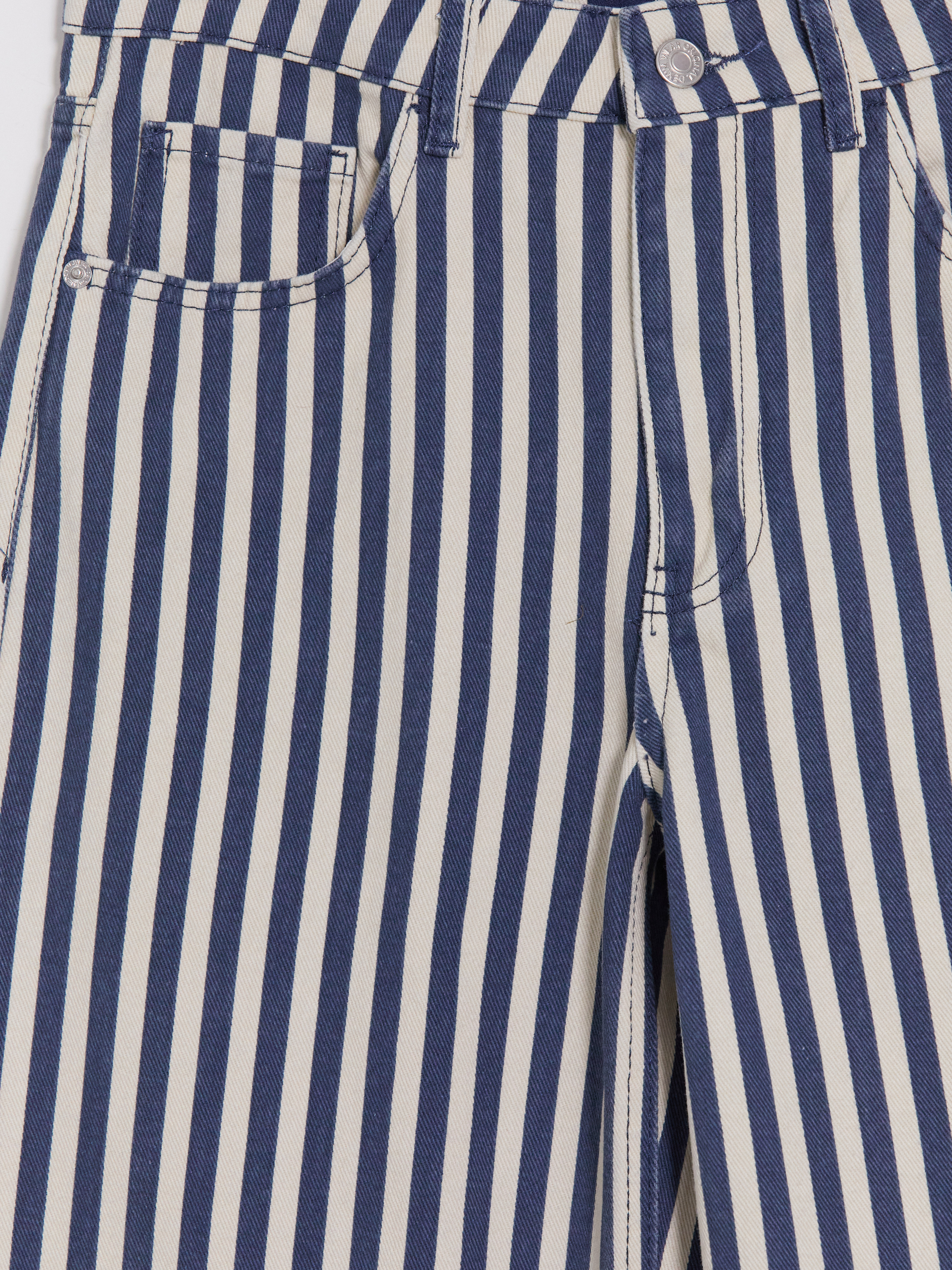 LCW Jeans Çizgili Straight Fit Kadın Jean Pantolon görsel 7