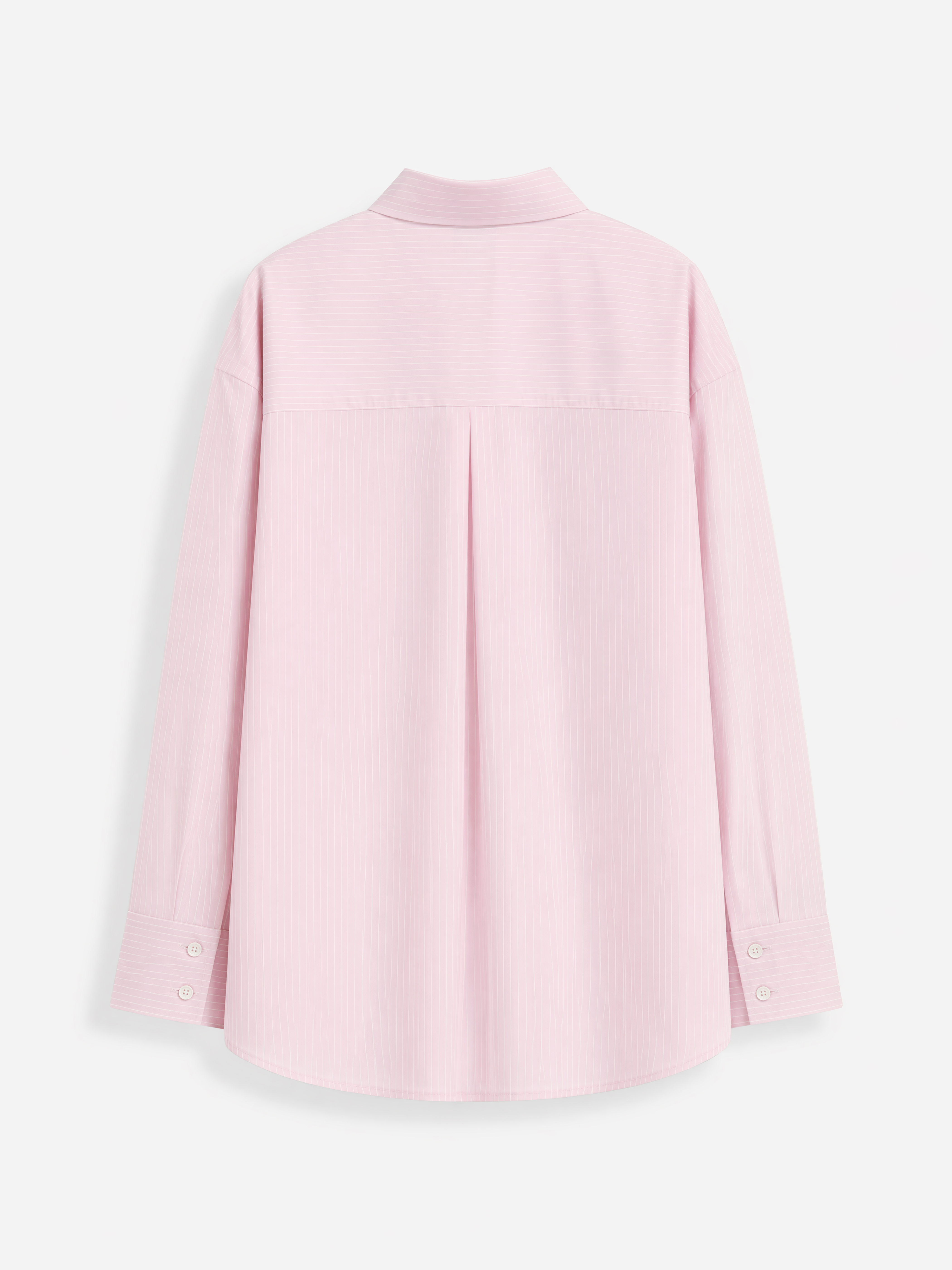 LCW Modest Çizgili Oxford Kadın Gömlek görsel 6