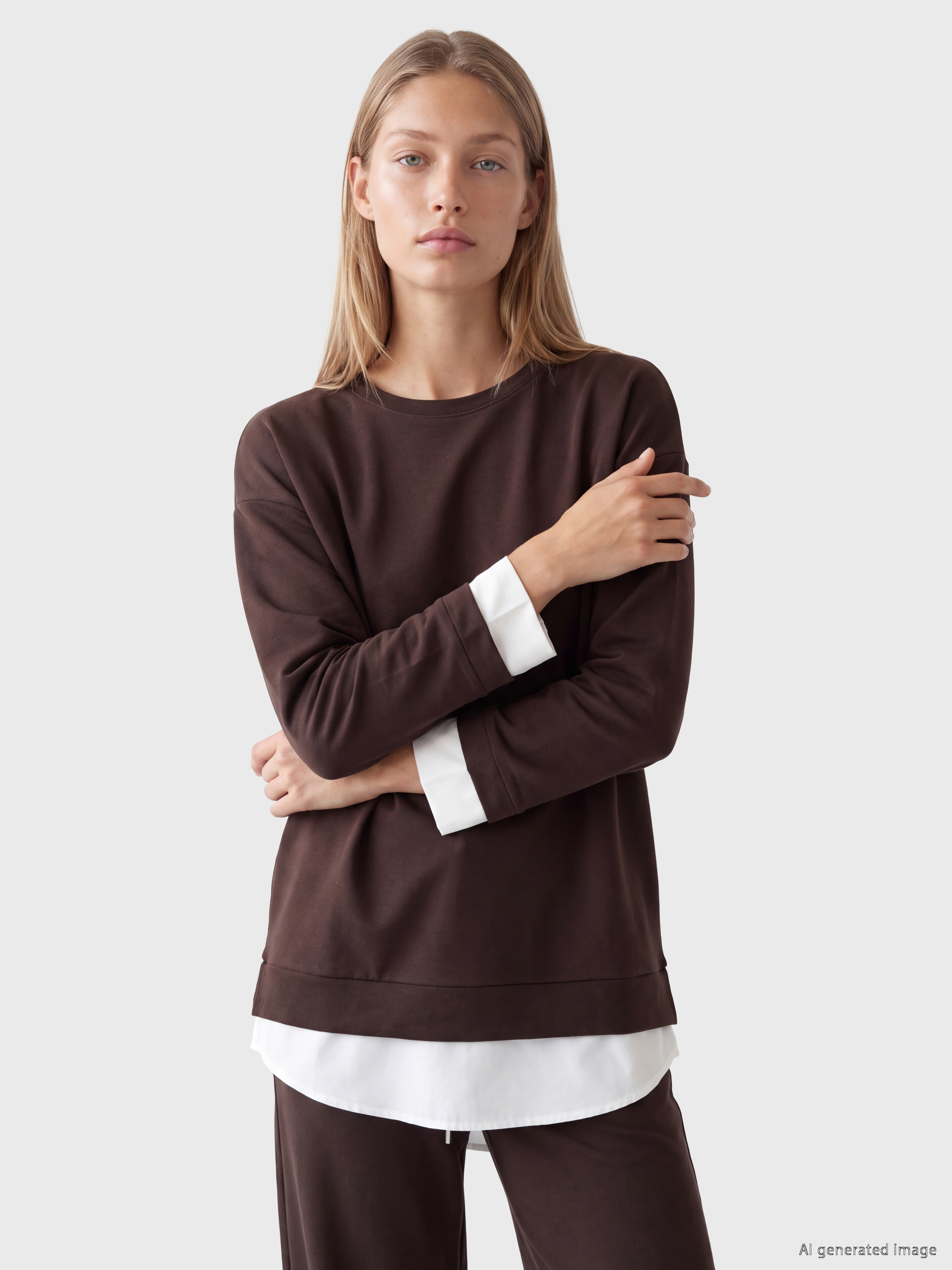 LCW EVERYDAY Oversize Soft Touch Kadın Sweatshirt
