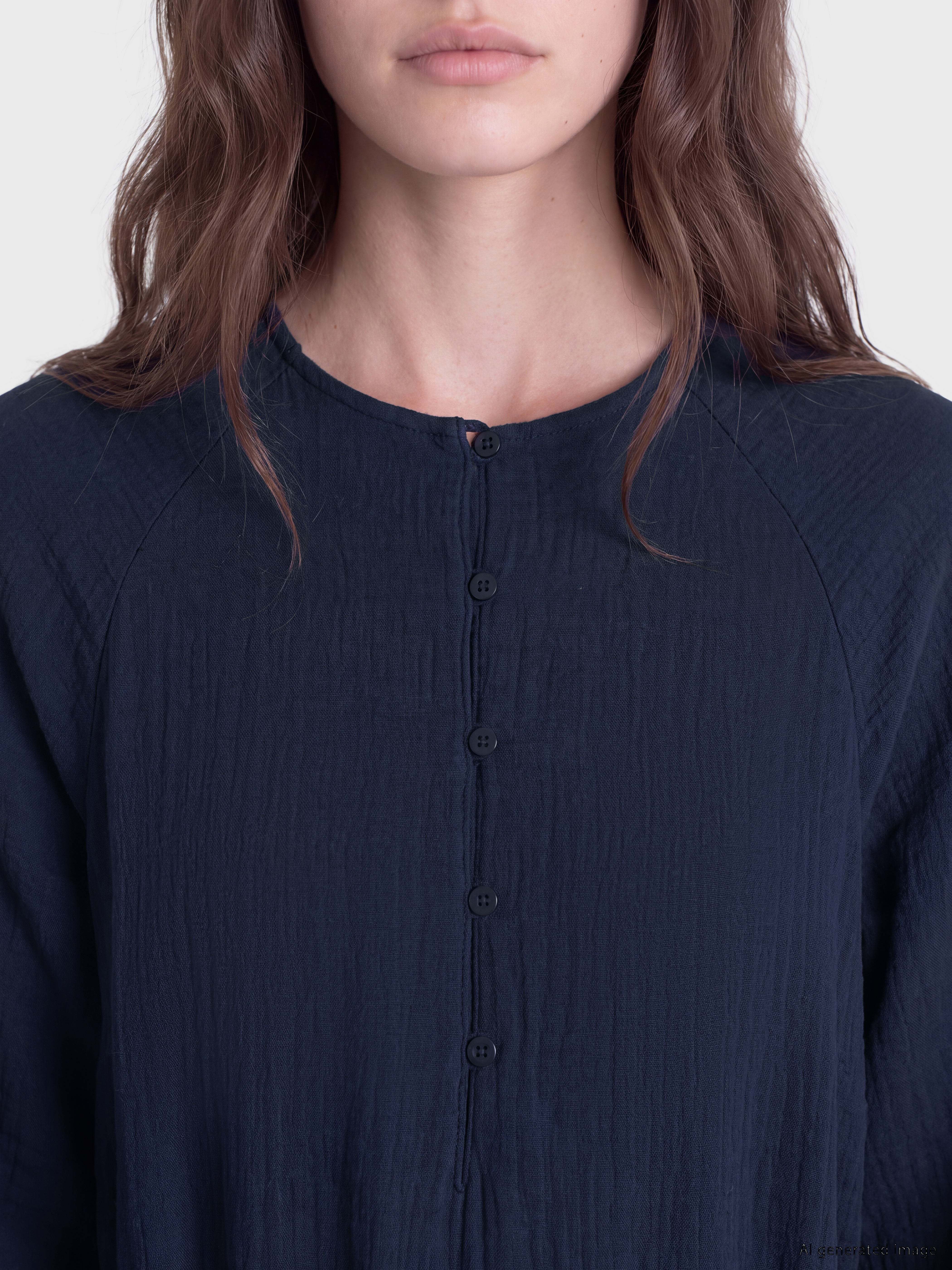 LCW Modest Bisiklet Yaka Müslin Elbise görsel 3