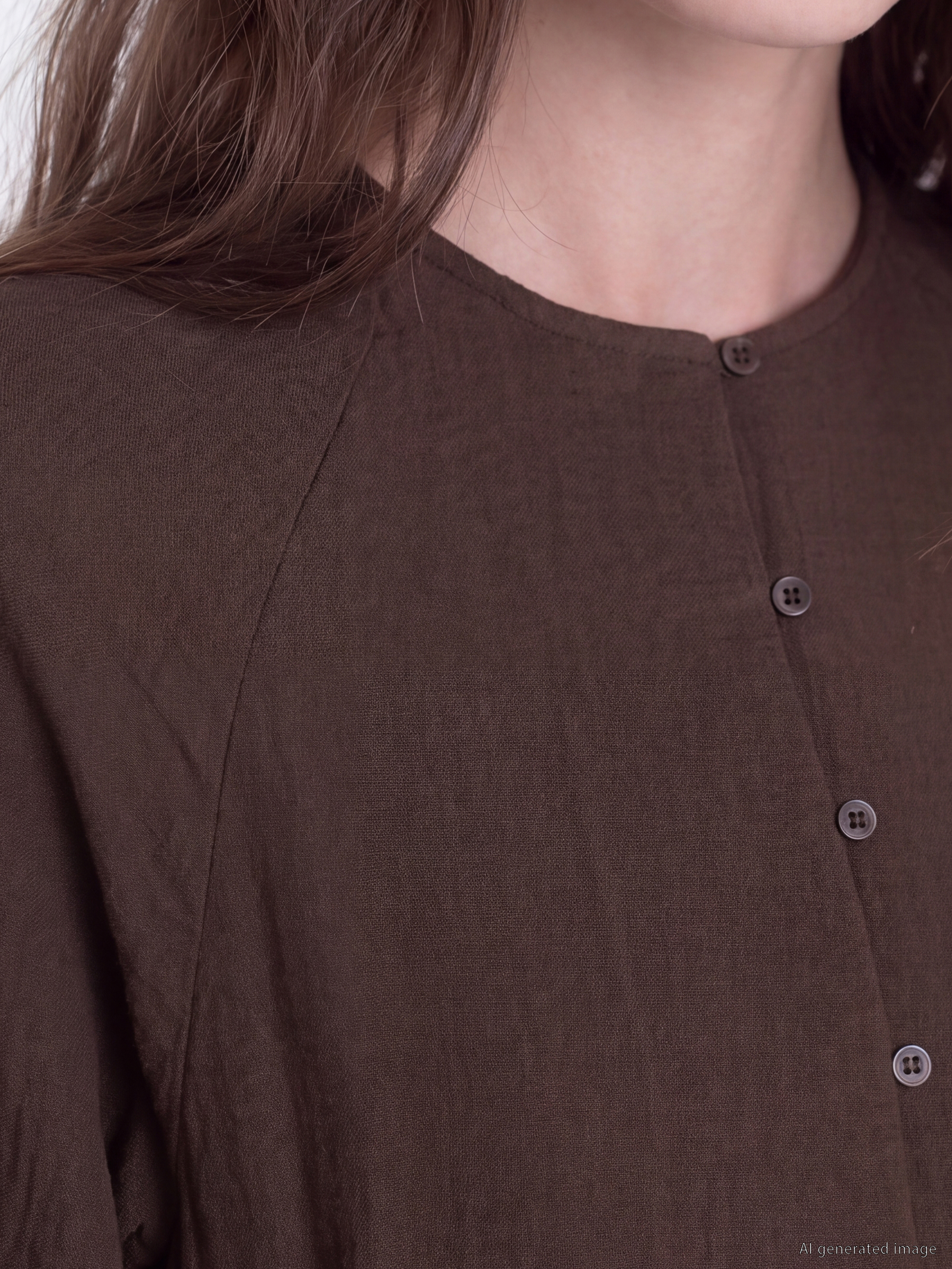 LCW Modest Bisiklet Yaka Müslin Elbise görsel 3