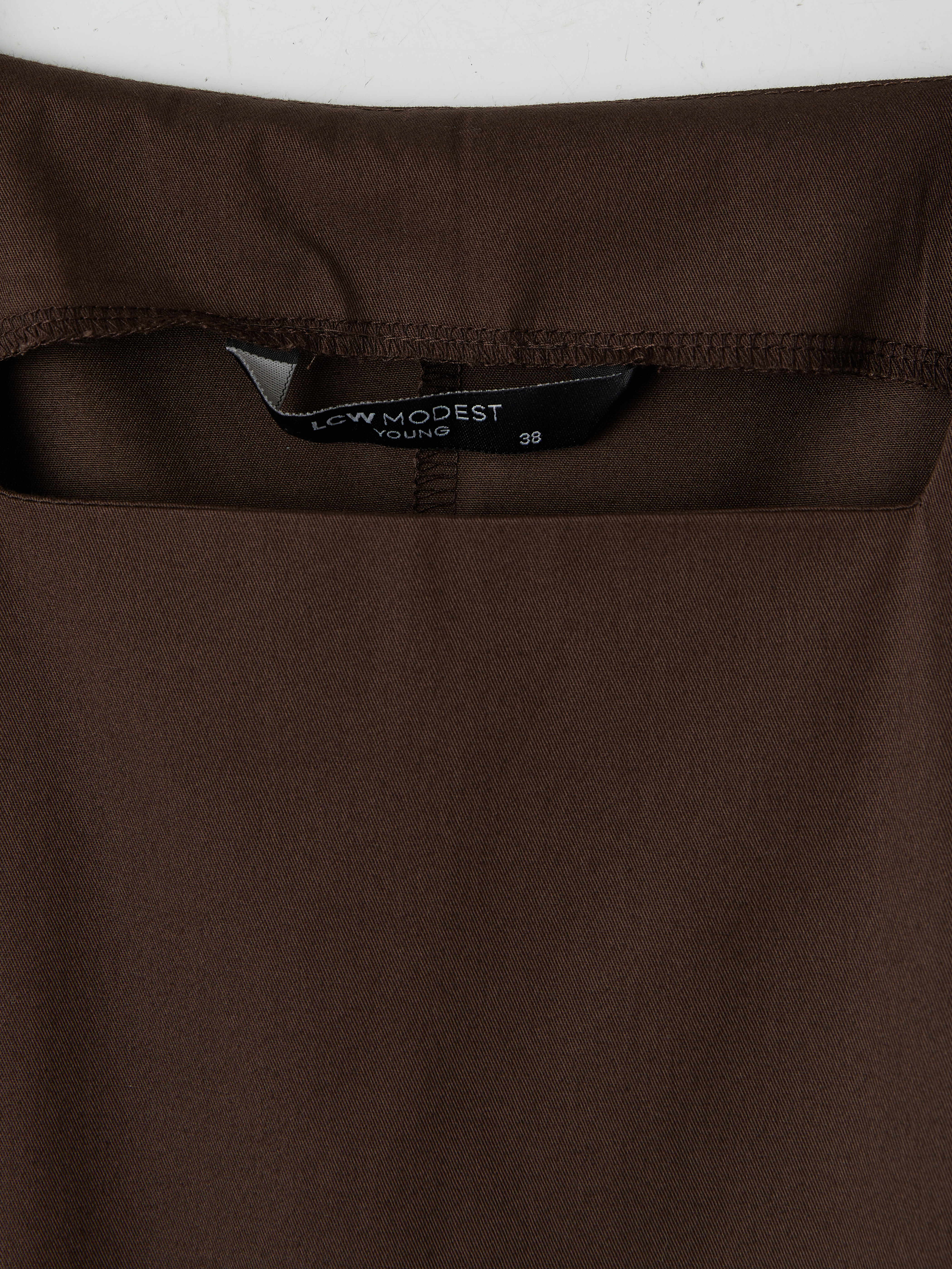 LCW Modest Kare Yaka Gabardin Jile Elbise görsel 6