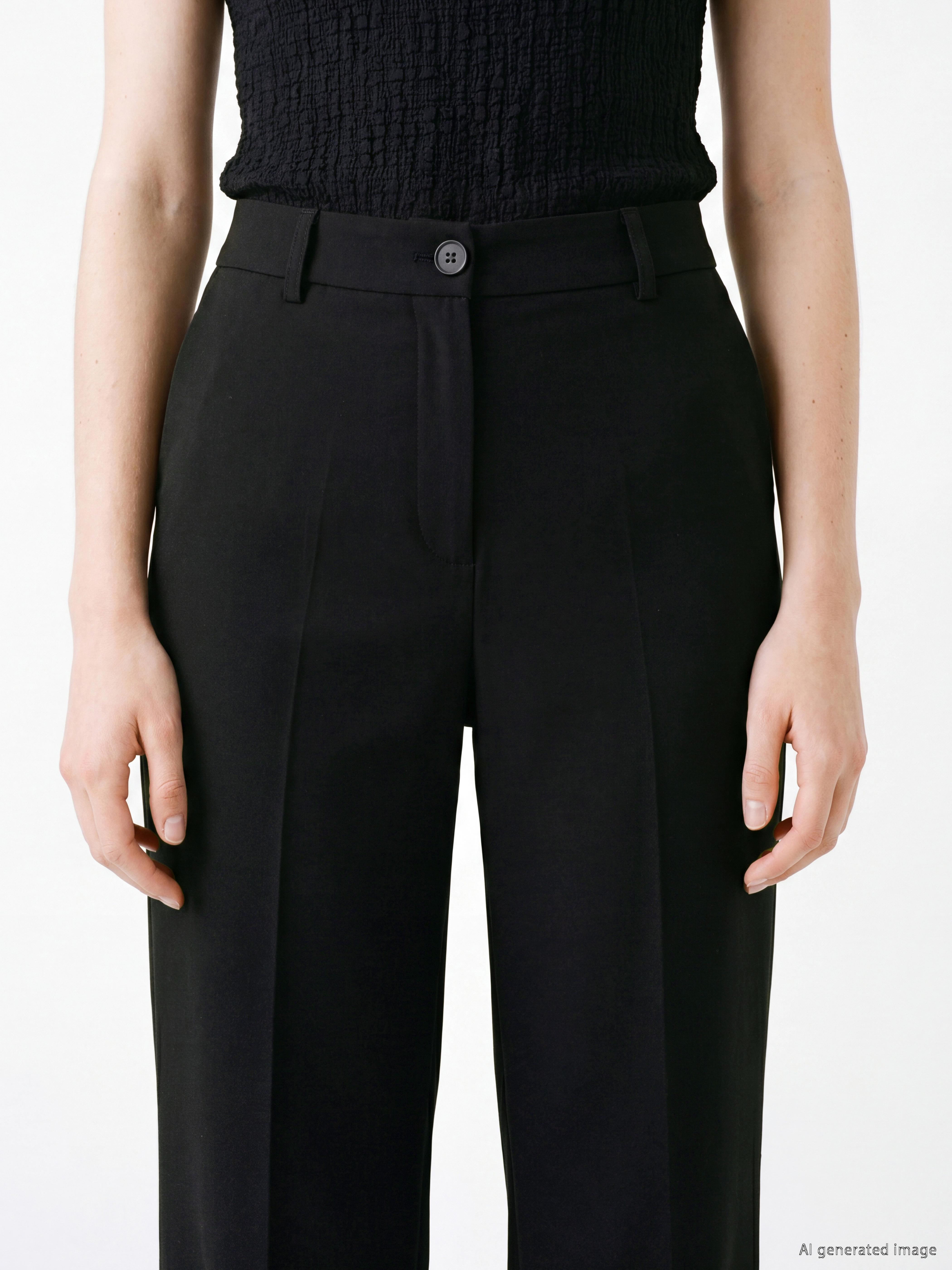XSIDE Yüksek Bel Regular Fit Kadın Pantolon görsel 3