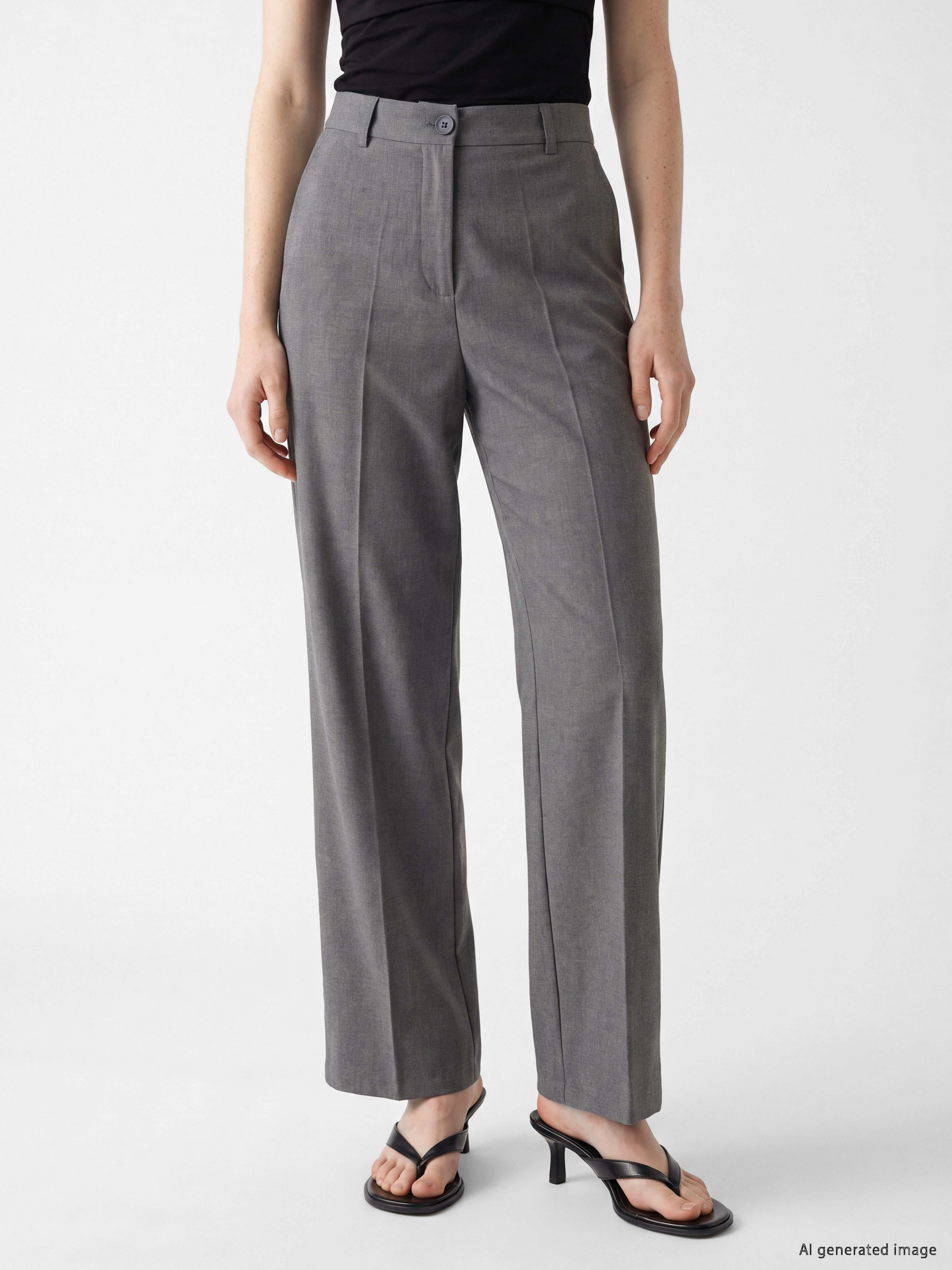 XSIDE Yüksek Bel Regular Fit Kadın Pantolon görsel 2