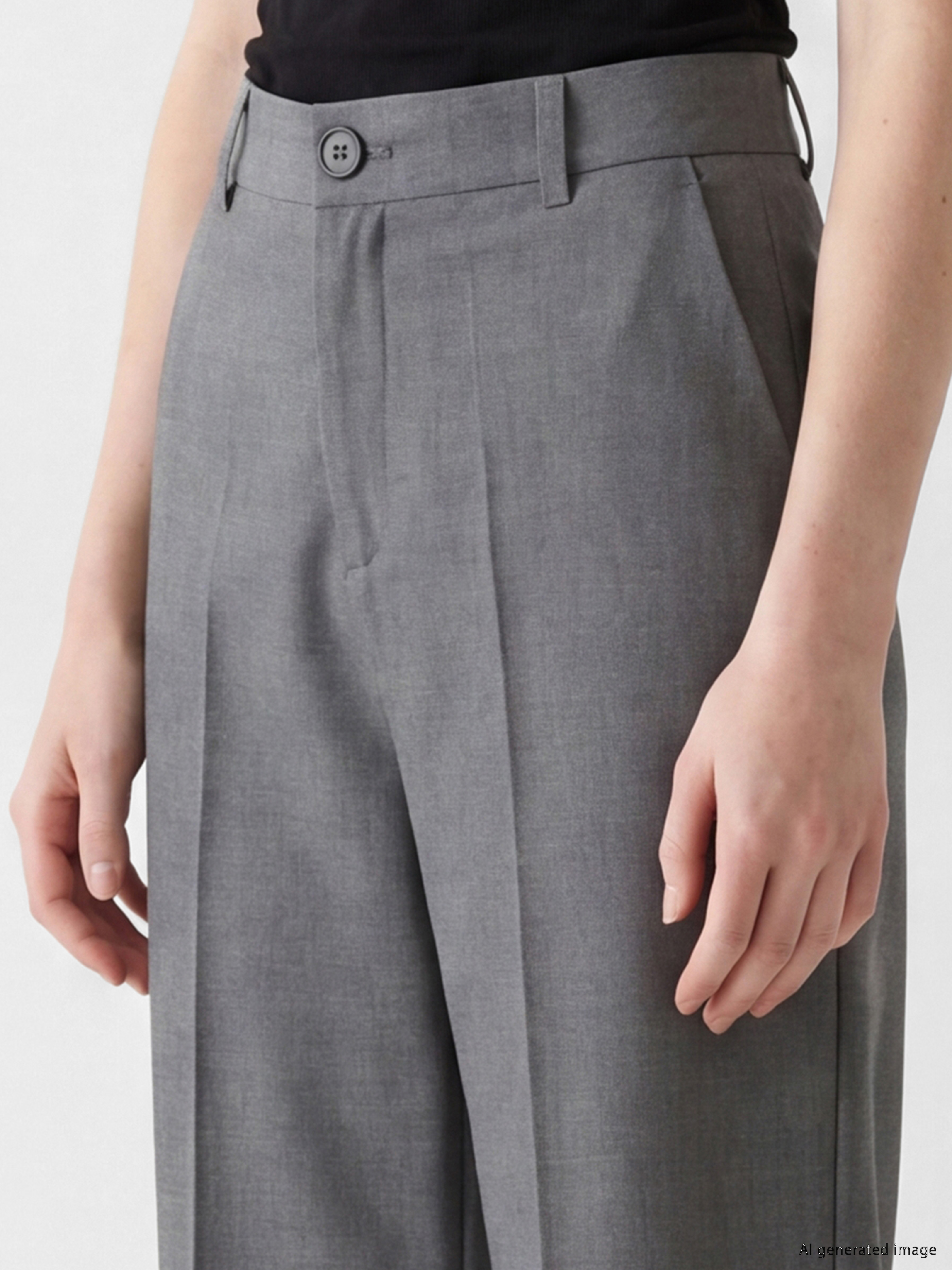 XSIDE Yüksek Bel Regular Fit Kadın Pantolon görsel 3