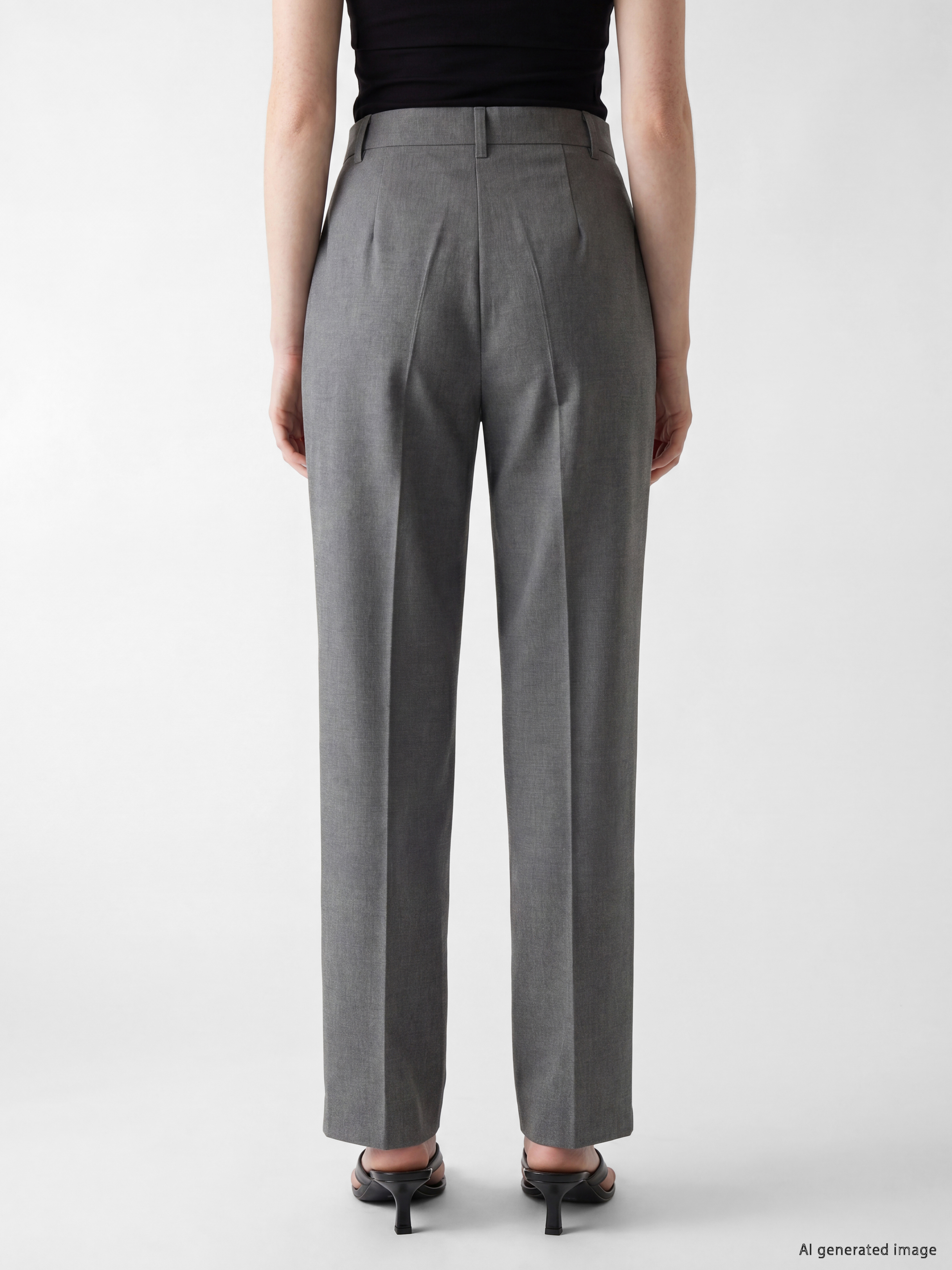 XSIDE Yüksek Bel Regular Fit Kadın Pantolon görsel 4