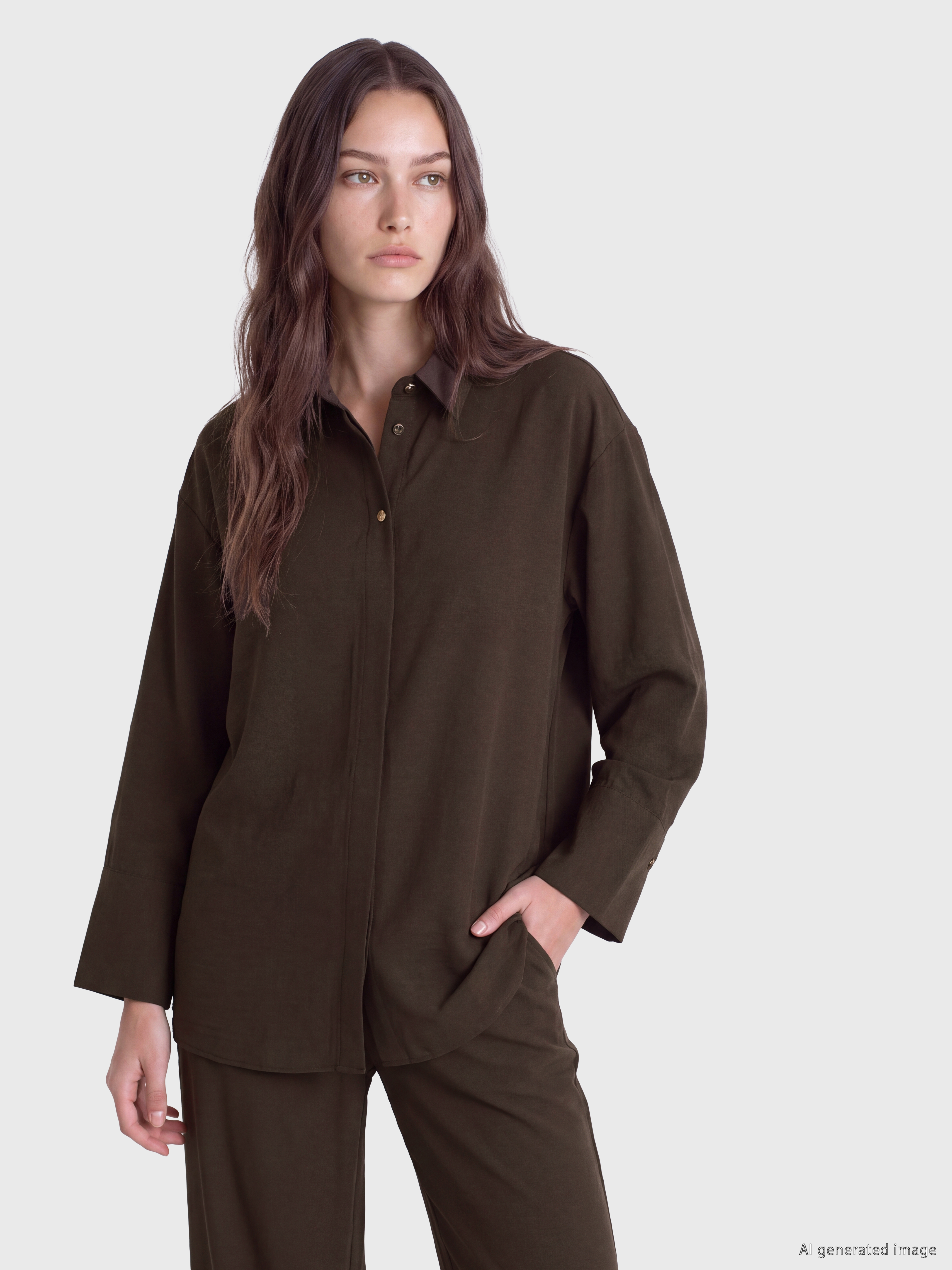 LCW Modest Kadın Gömlek Tunik görsel 2