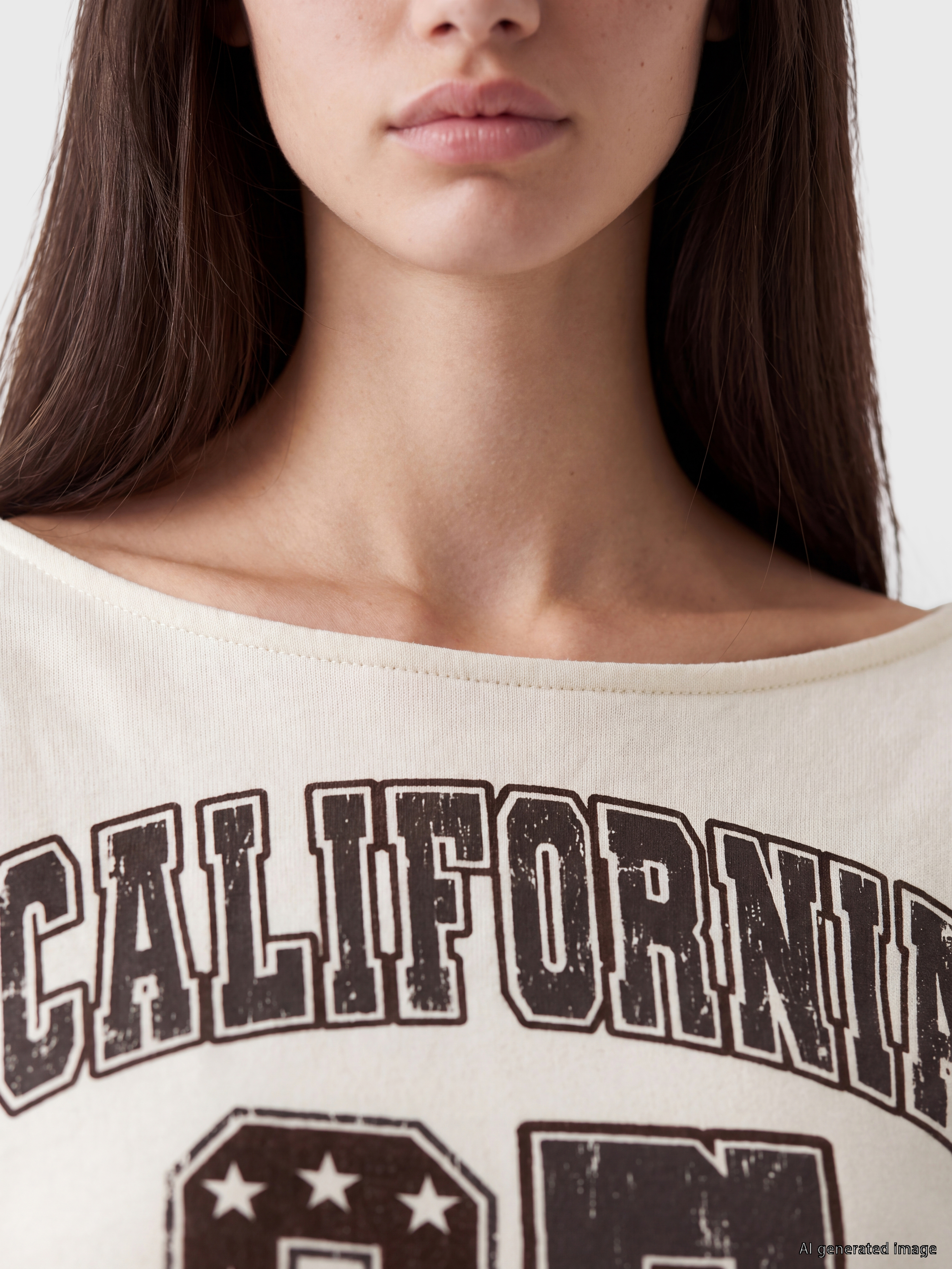 XSIDE Kayık Yaka Oversize Kadın Kalın Sweatshirt görsel 4