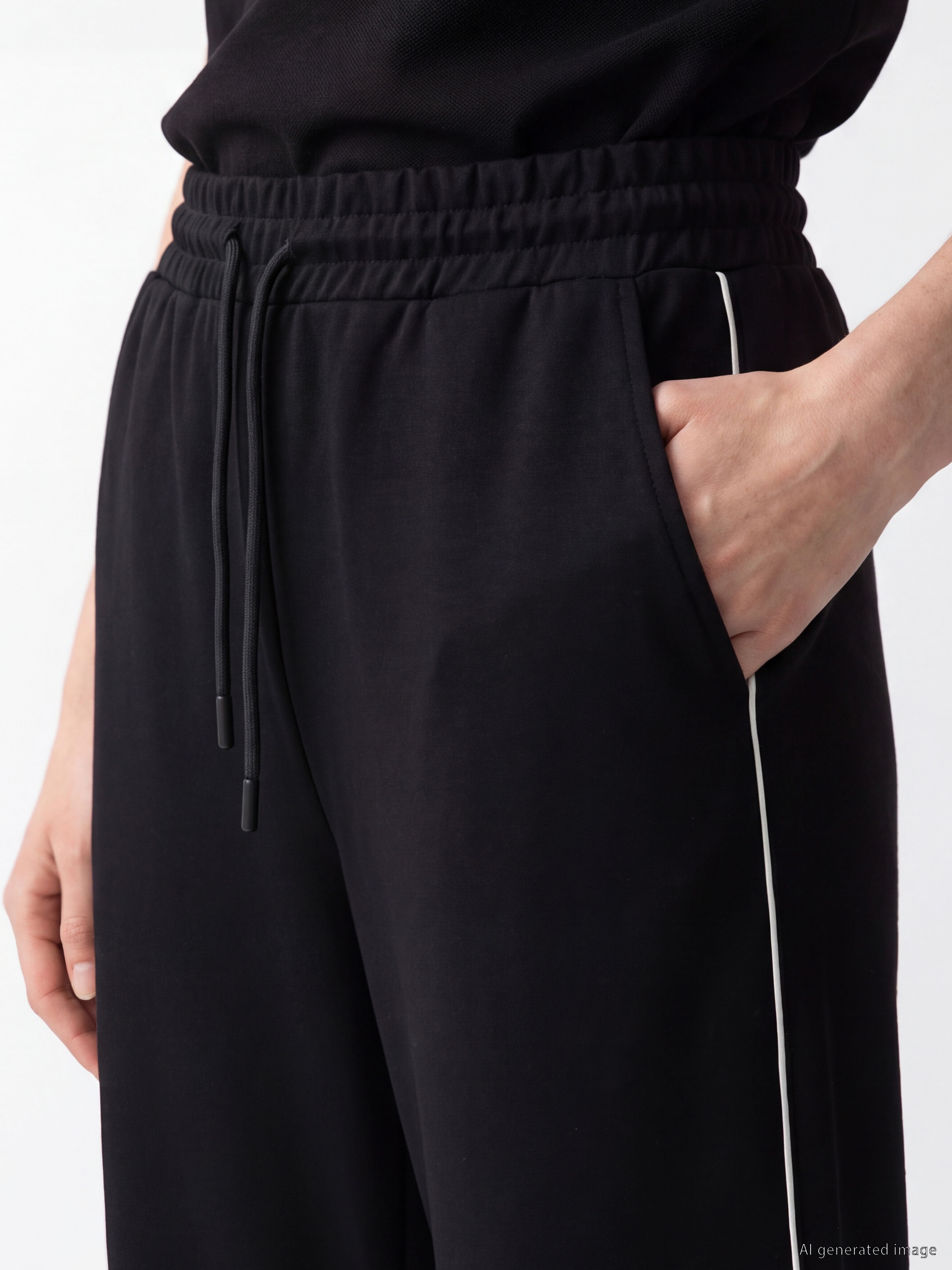 LCW Comfort Şerit Detaylı Soft Touch Kadın Eşofman Altı görsel 3