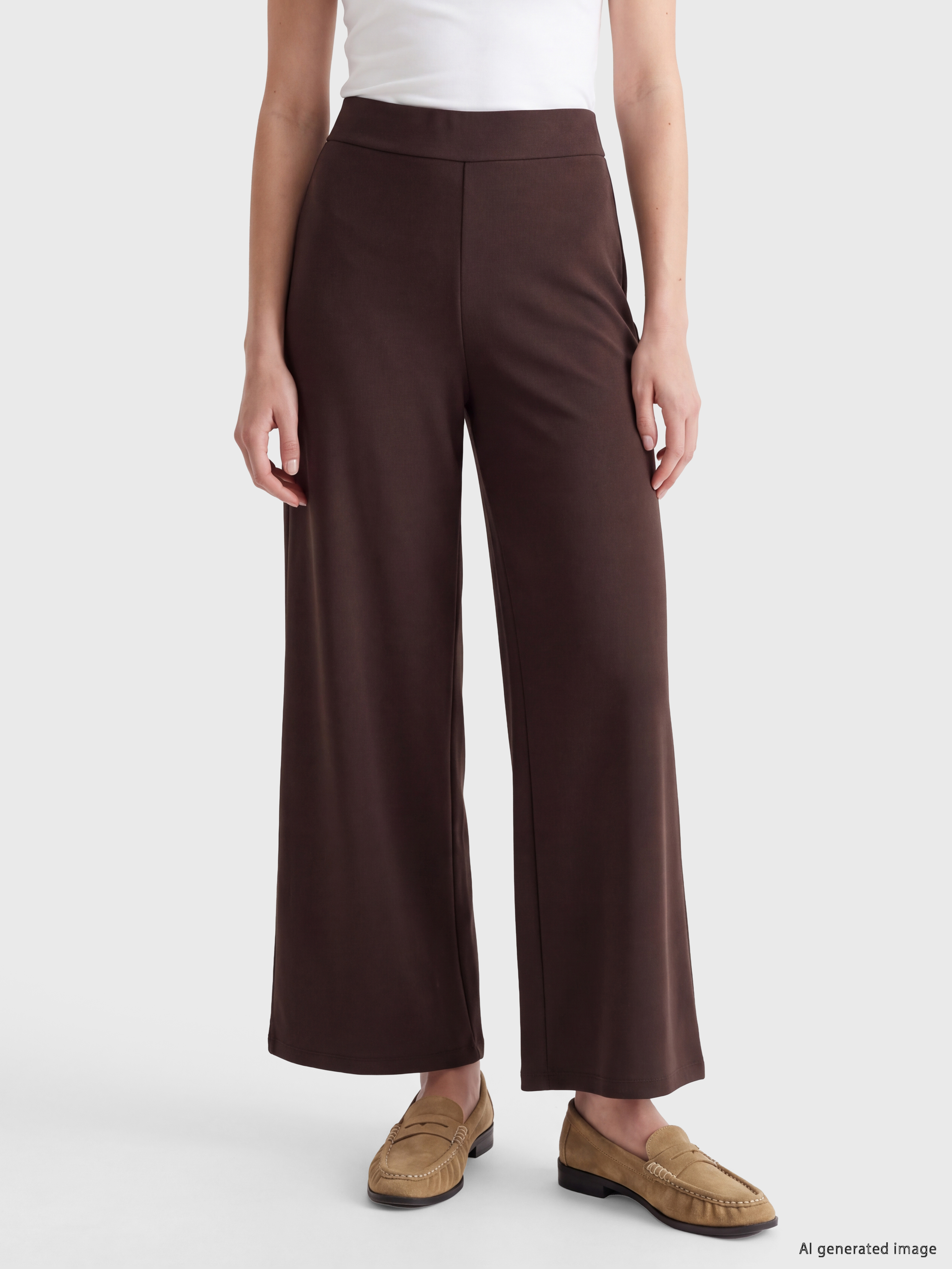 LCW Modest Loose Fit Geniş Paça Kadın Pantolon görsel 2