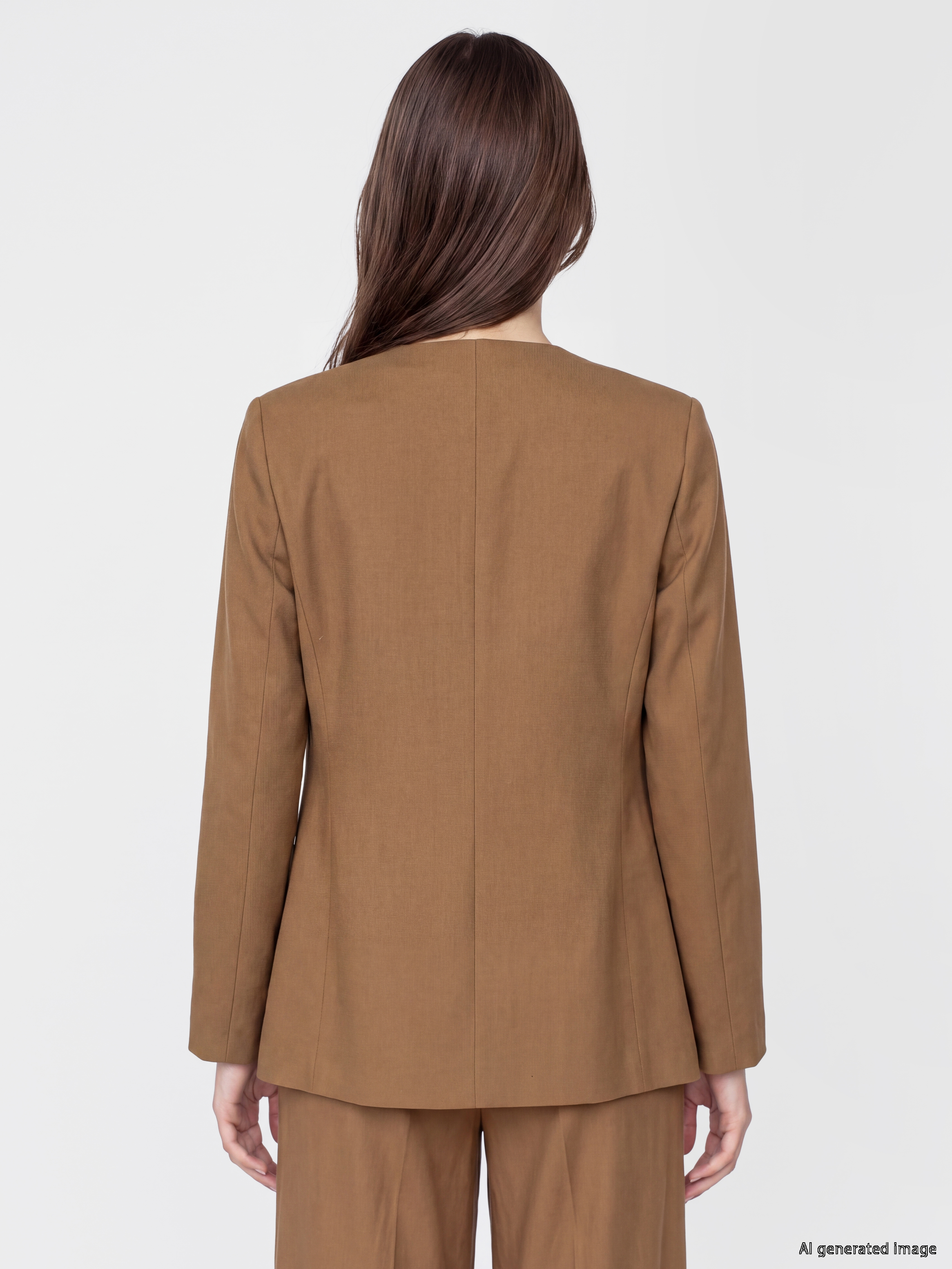 LCW Modest Kruvaze Yaka Kadın Blazer Ceket görsel 4