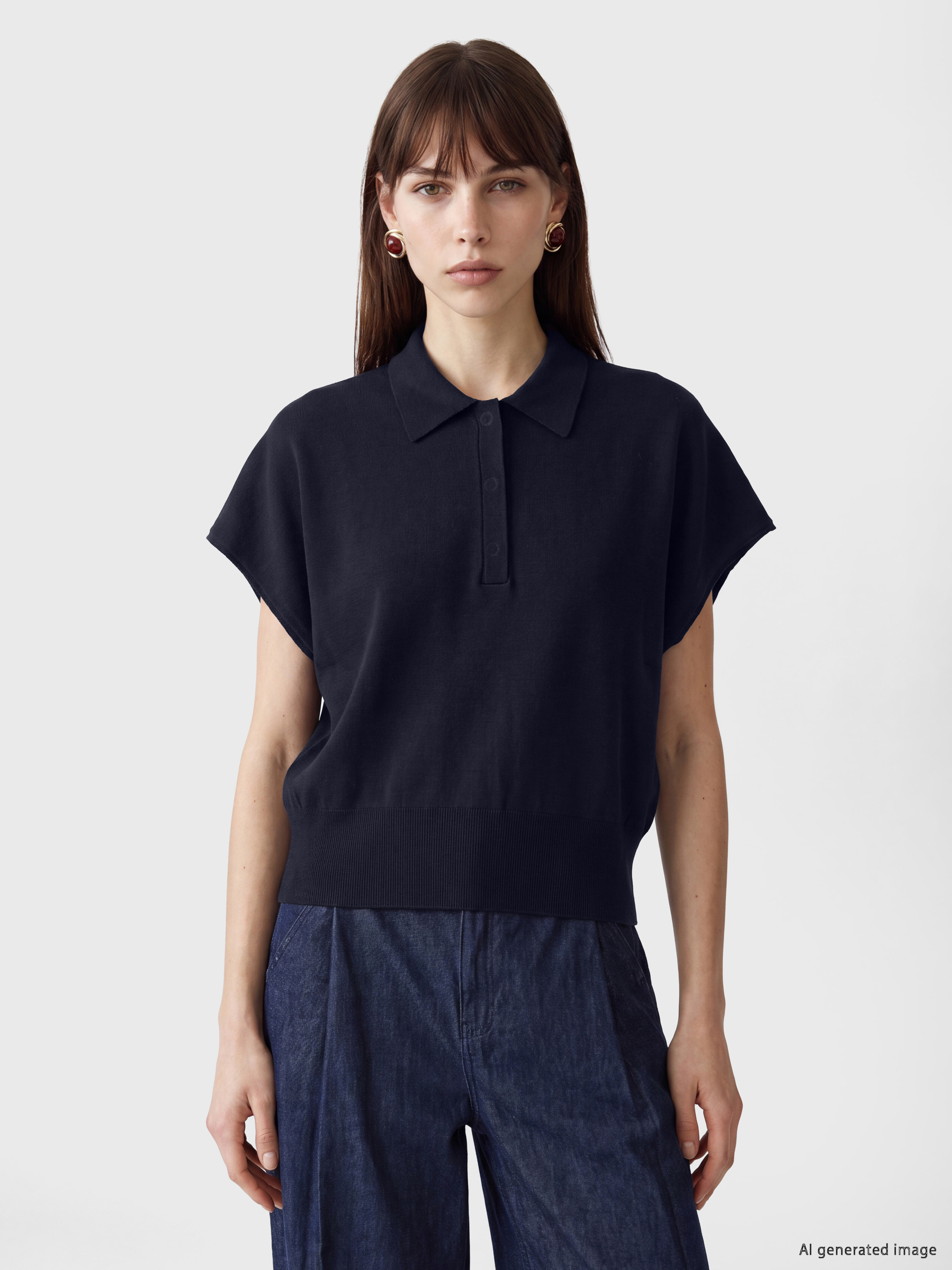 LCW Vision Polo Yaka Kadın Triko Kazak