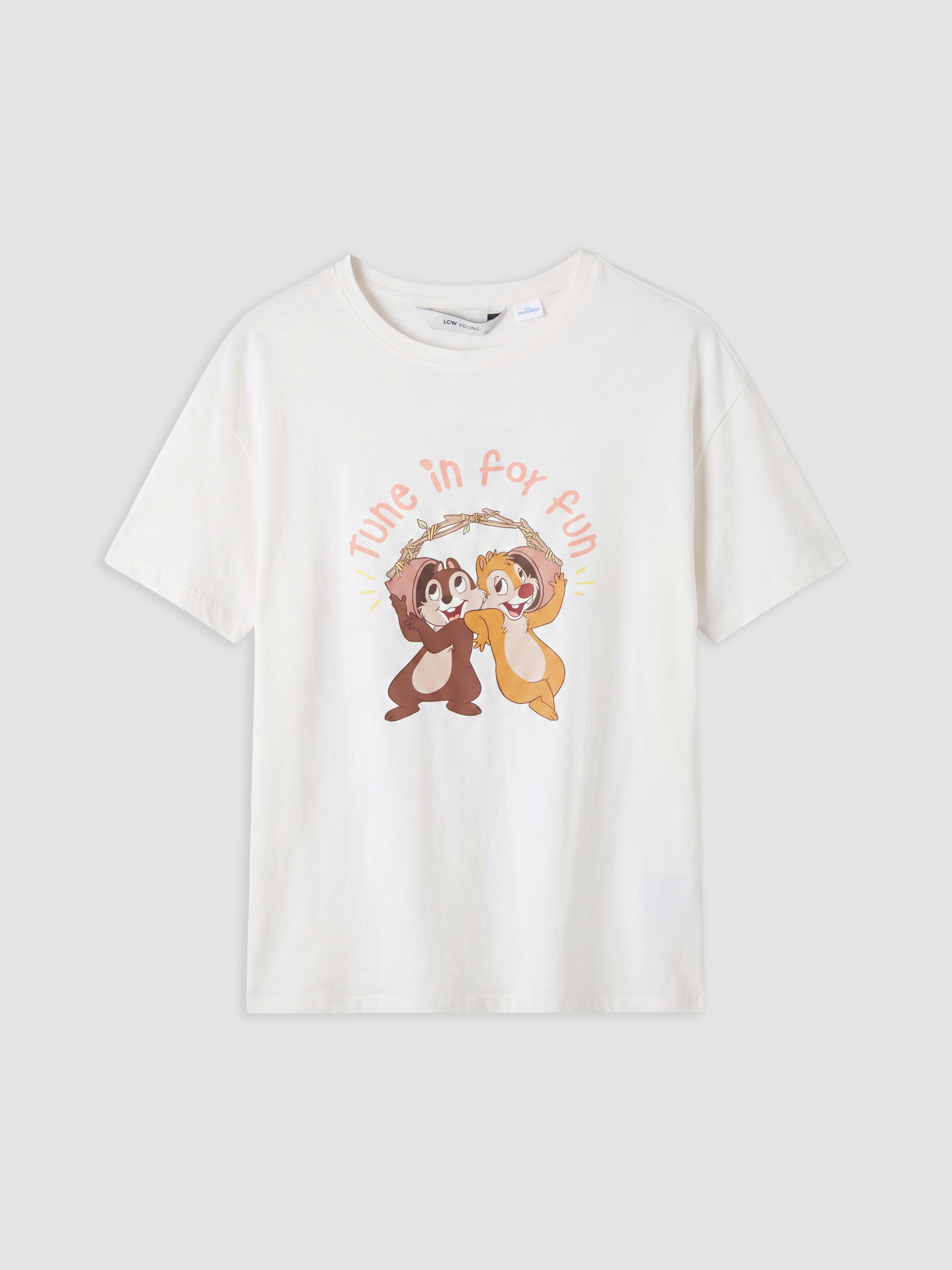 LCW Young Chip and Dale Baskılı Kadın Şortlu Pijama Takımı görsel 6