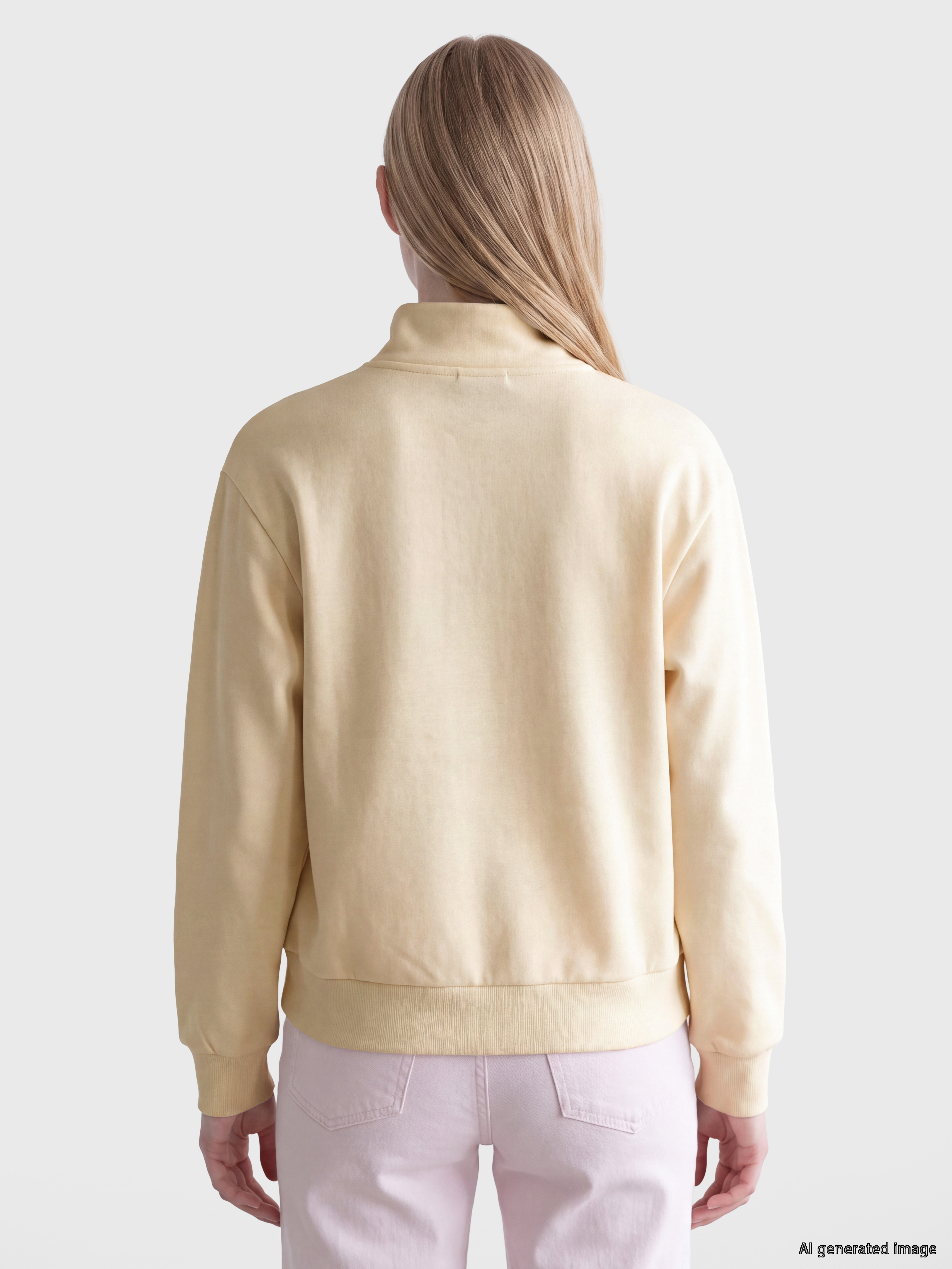 XSIDE Nakışlı Oversize Kadın Kalın Sweatshirt görsel 4