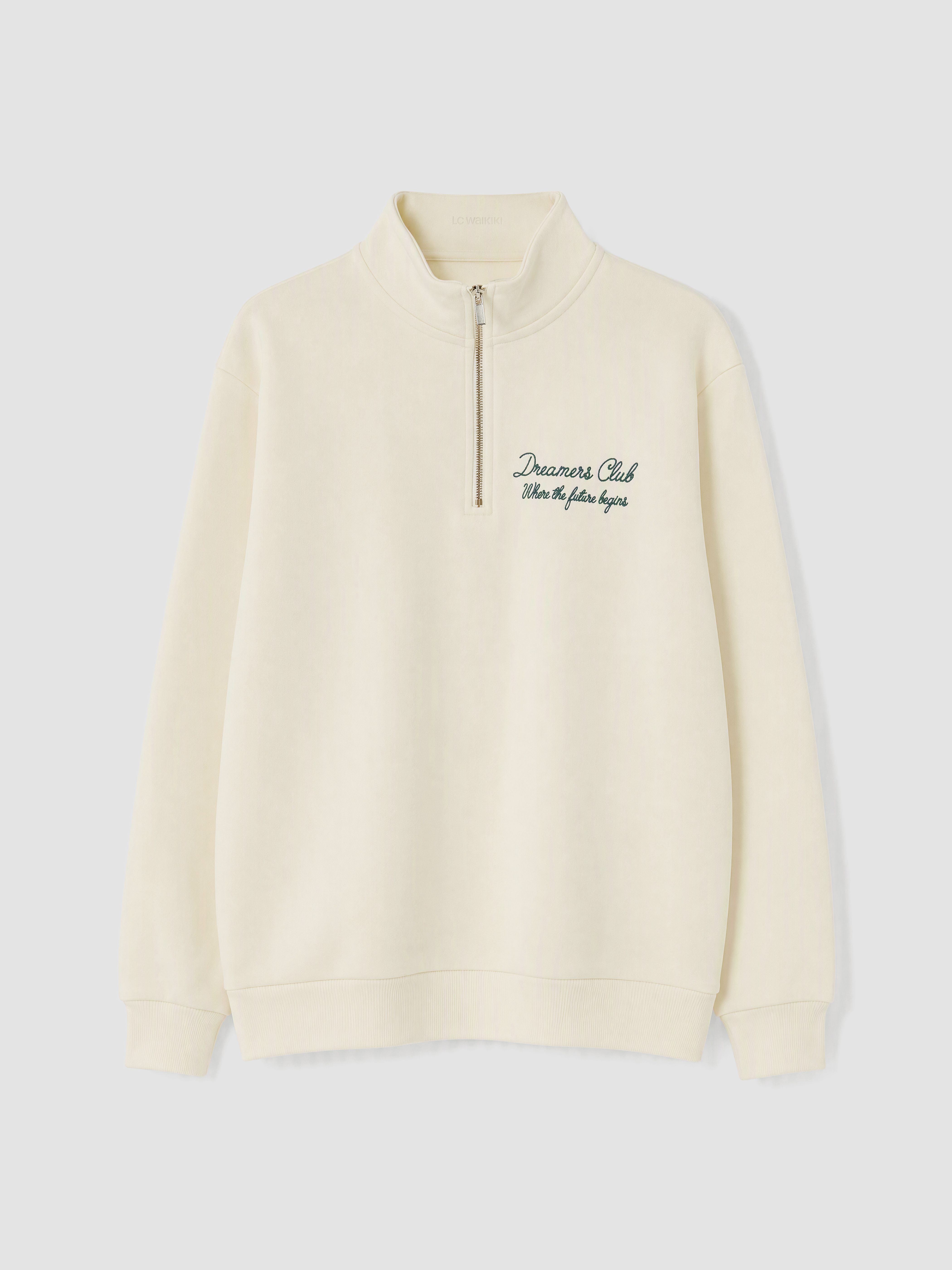 XSIDE Nakışlı Oversize Kadın Kalın Sweatshirt görsel 5