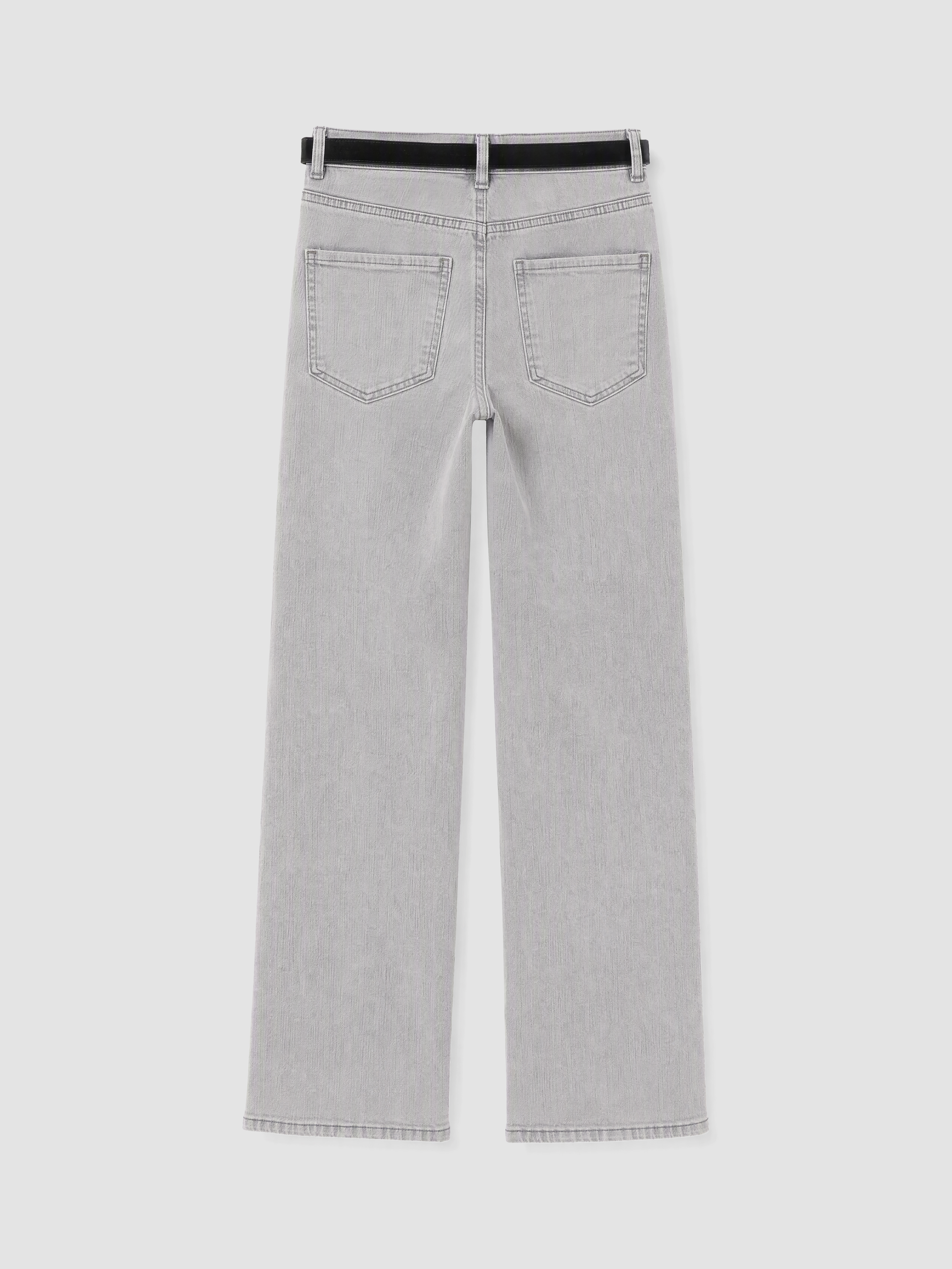 LCW Jeans Beli Kemerli Straight Fit Kadın Jean Pantolon görsel 7
