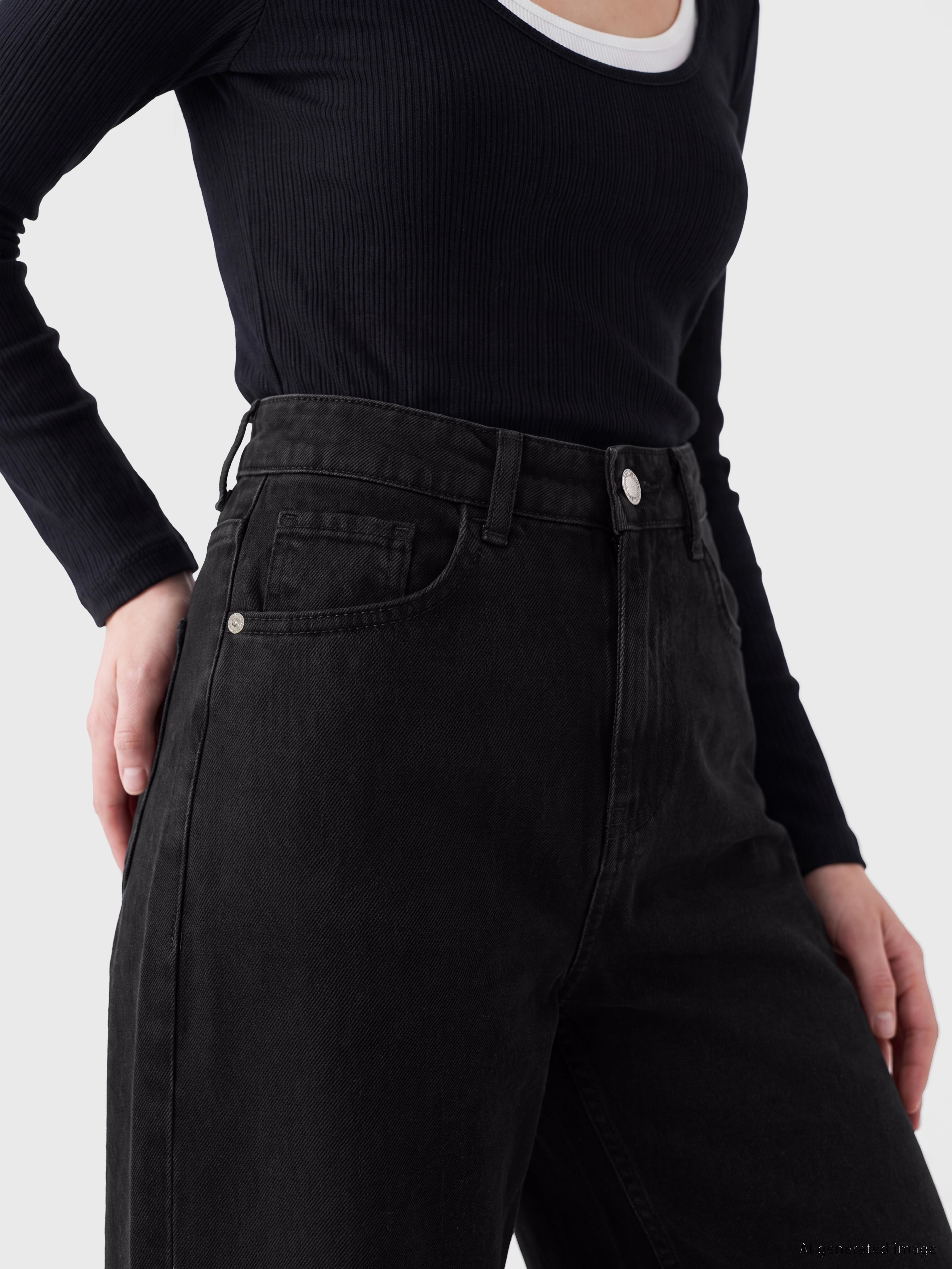 LCW Jeans Straight Fit Kadın Jean Pantolon görsel 3