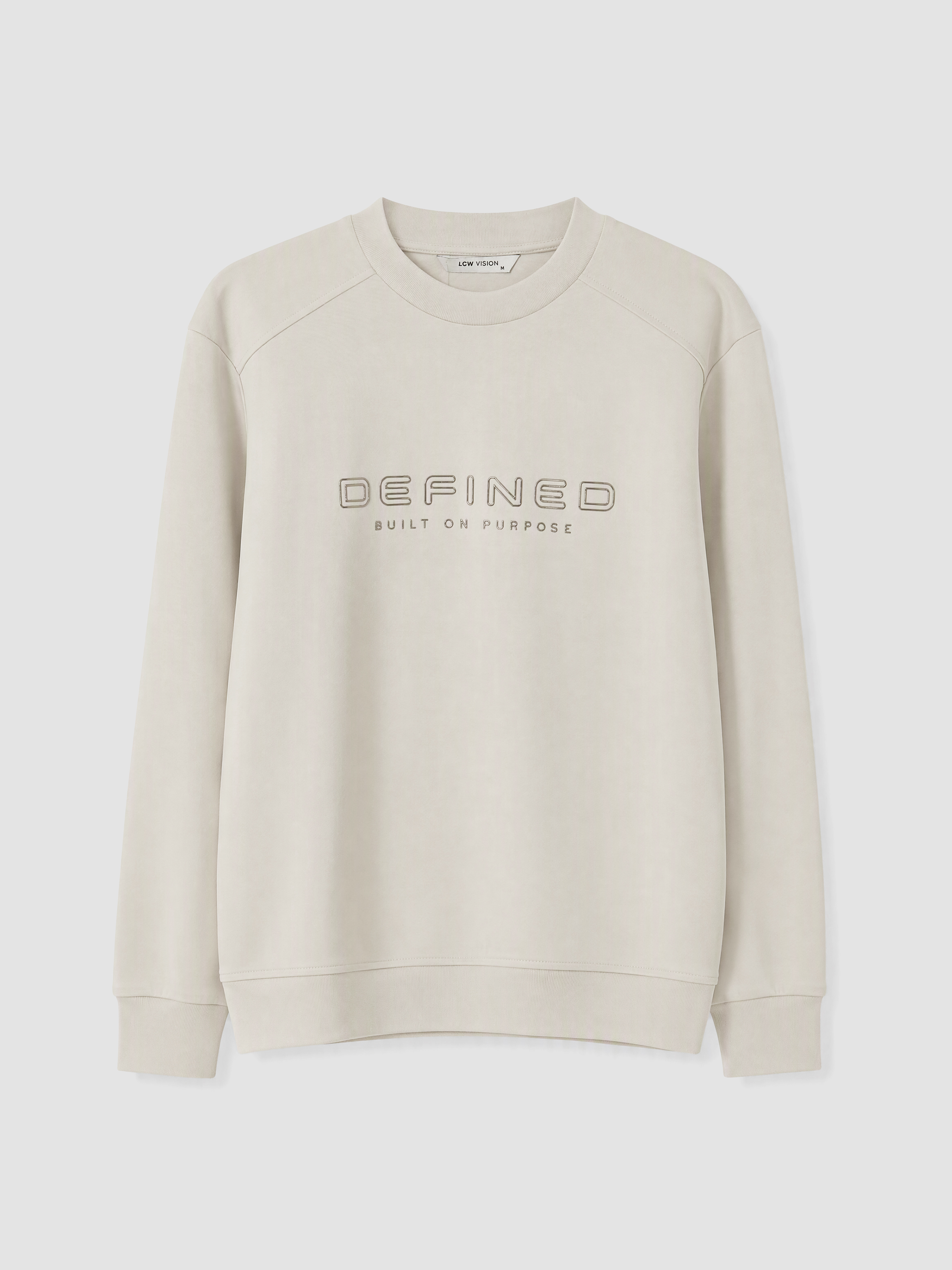 LCW Vision Bisiklet Yaka Baskılı Erkek Sweatshirt