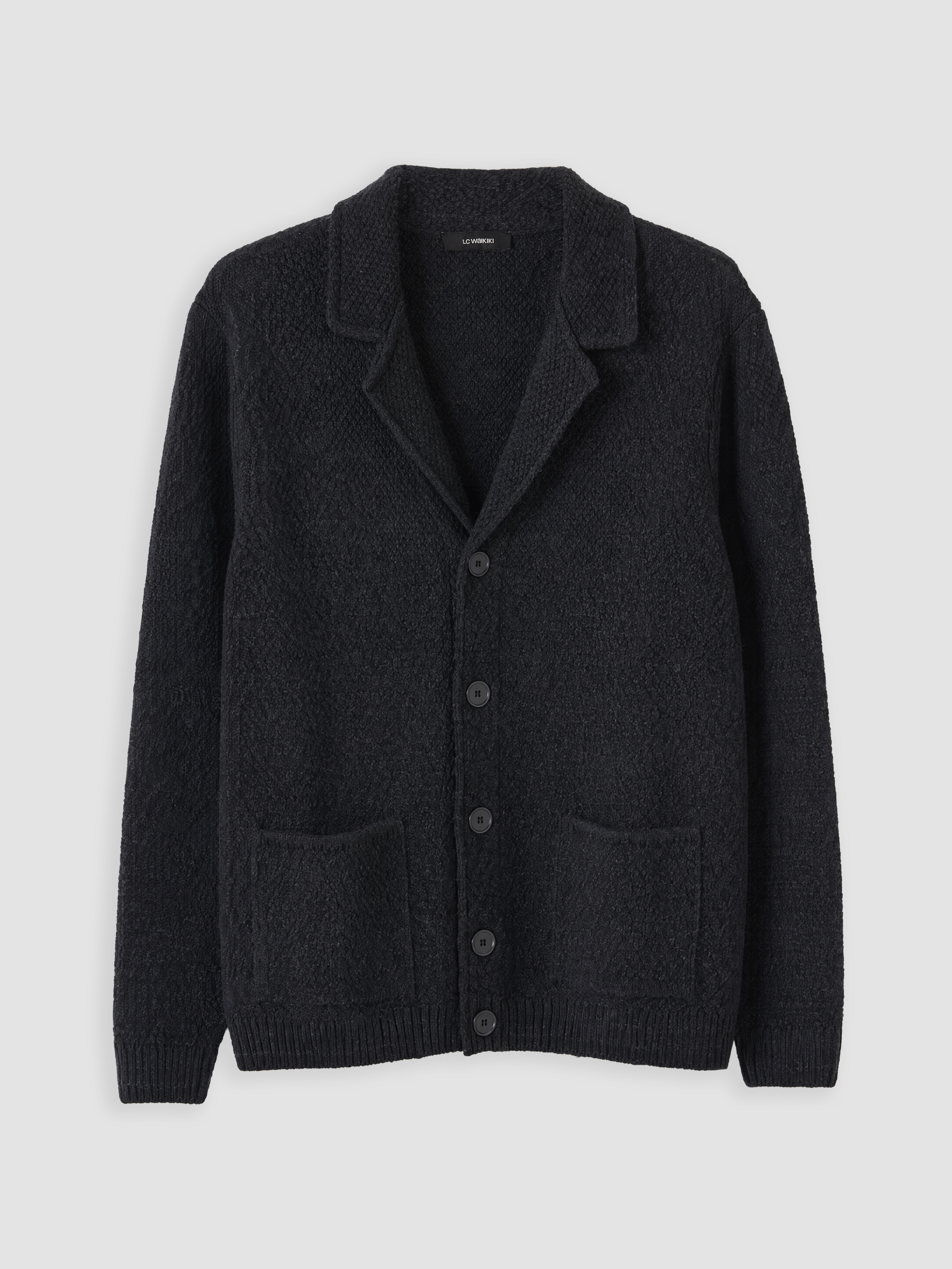 LCW ECO Regular Fit Ceket Yaka Erkek Triko Hırka görsel 4