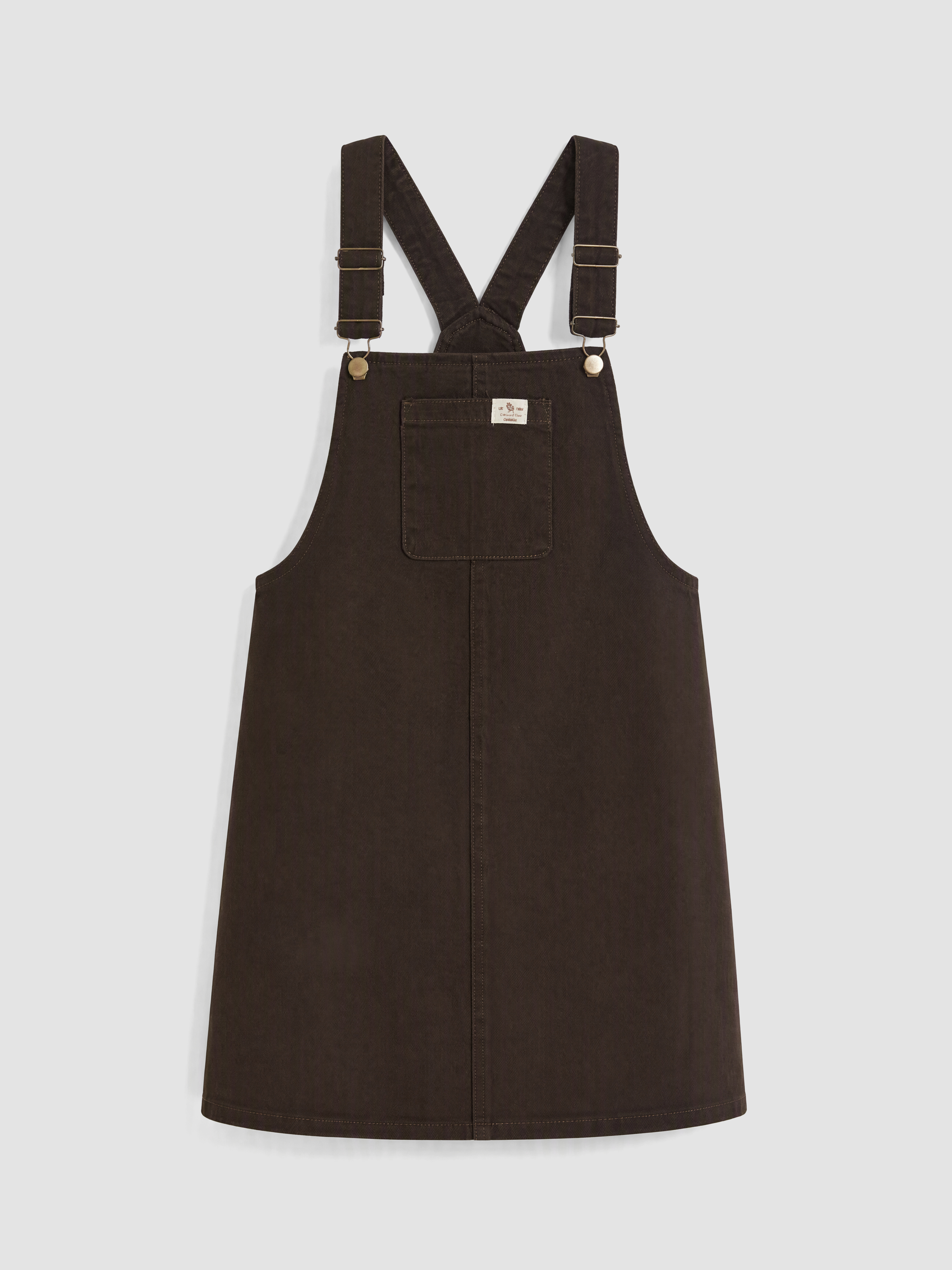 LCW Comfort Kare Yaka Jean Salopet Elbise