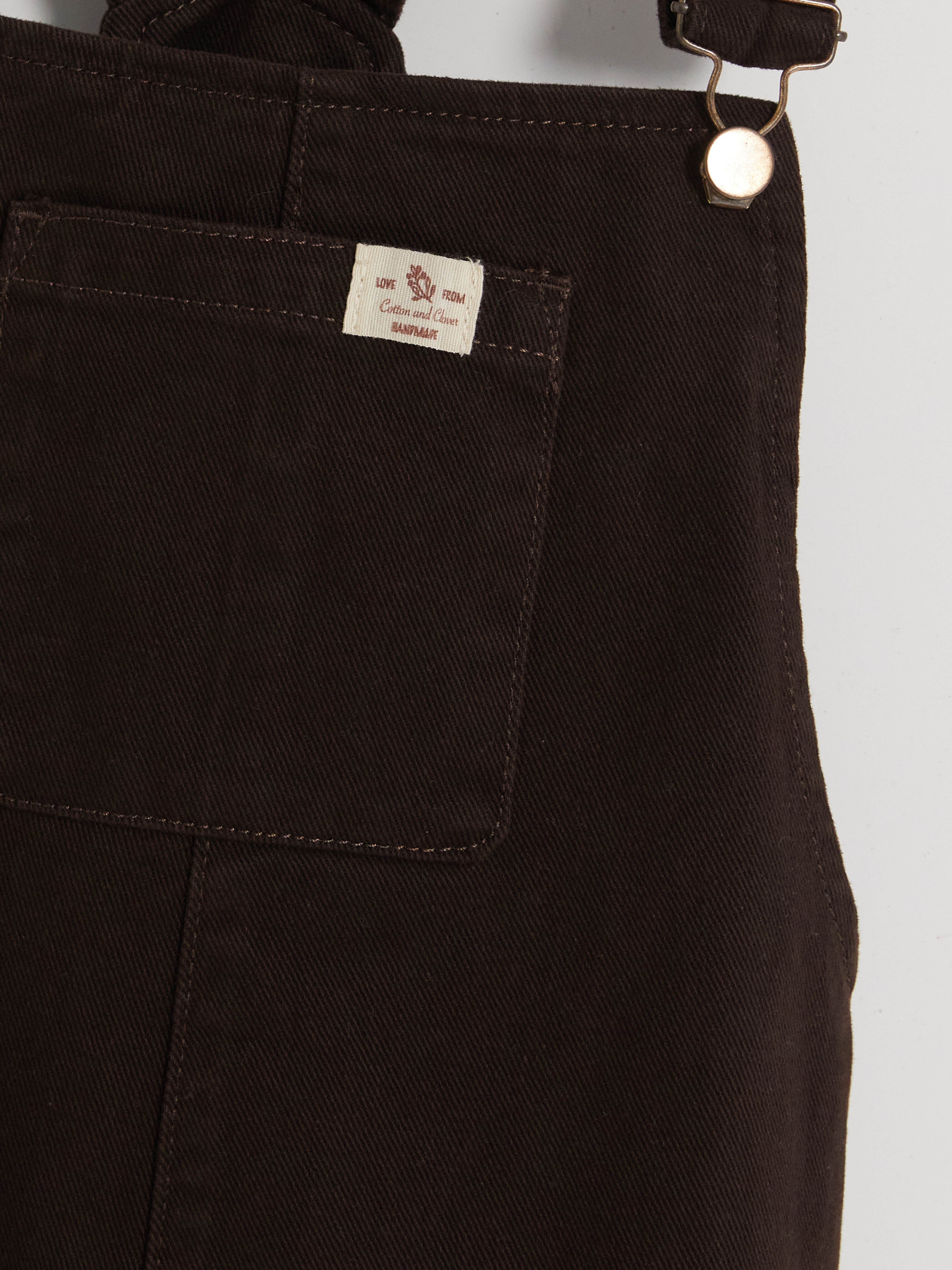 LCW Comfort Kare Yaka Jean Salopet Elbise görsel 2