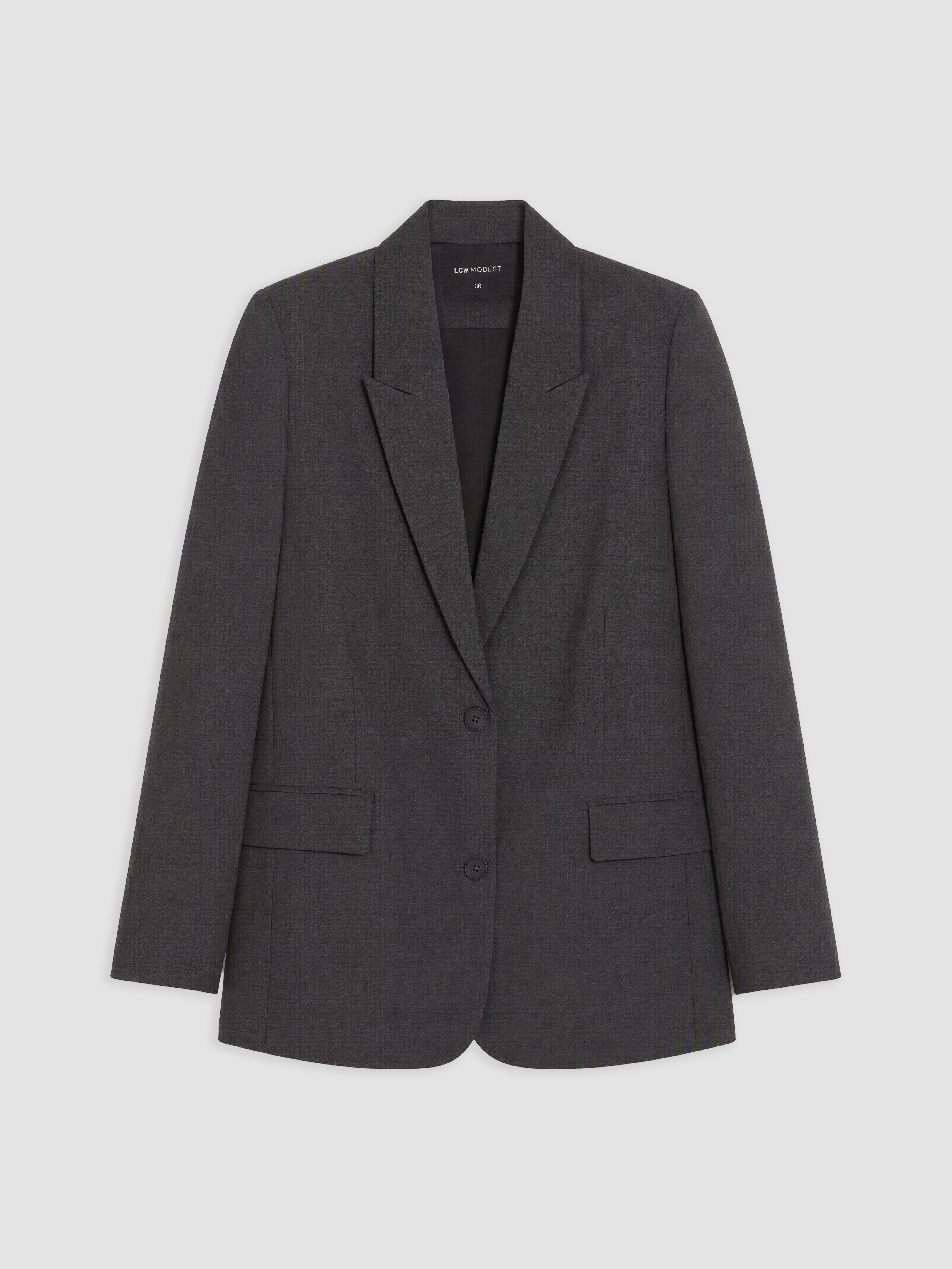 LCW Modest Loose Fit Kadın Blazer Ceket görsel 7